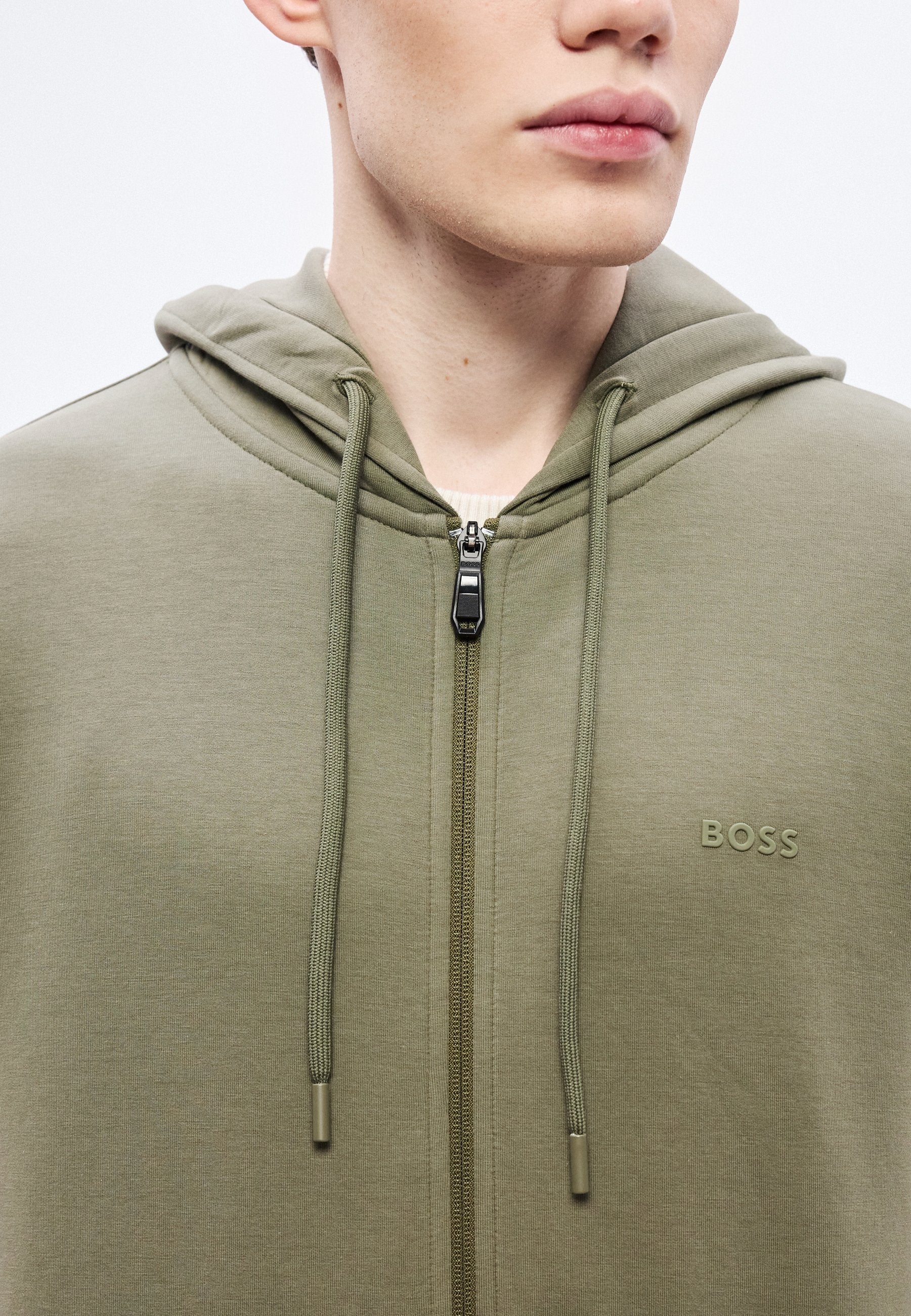 SAGGY - Zip-up sweatshirt - dark beige