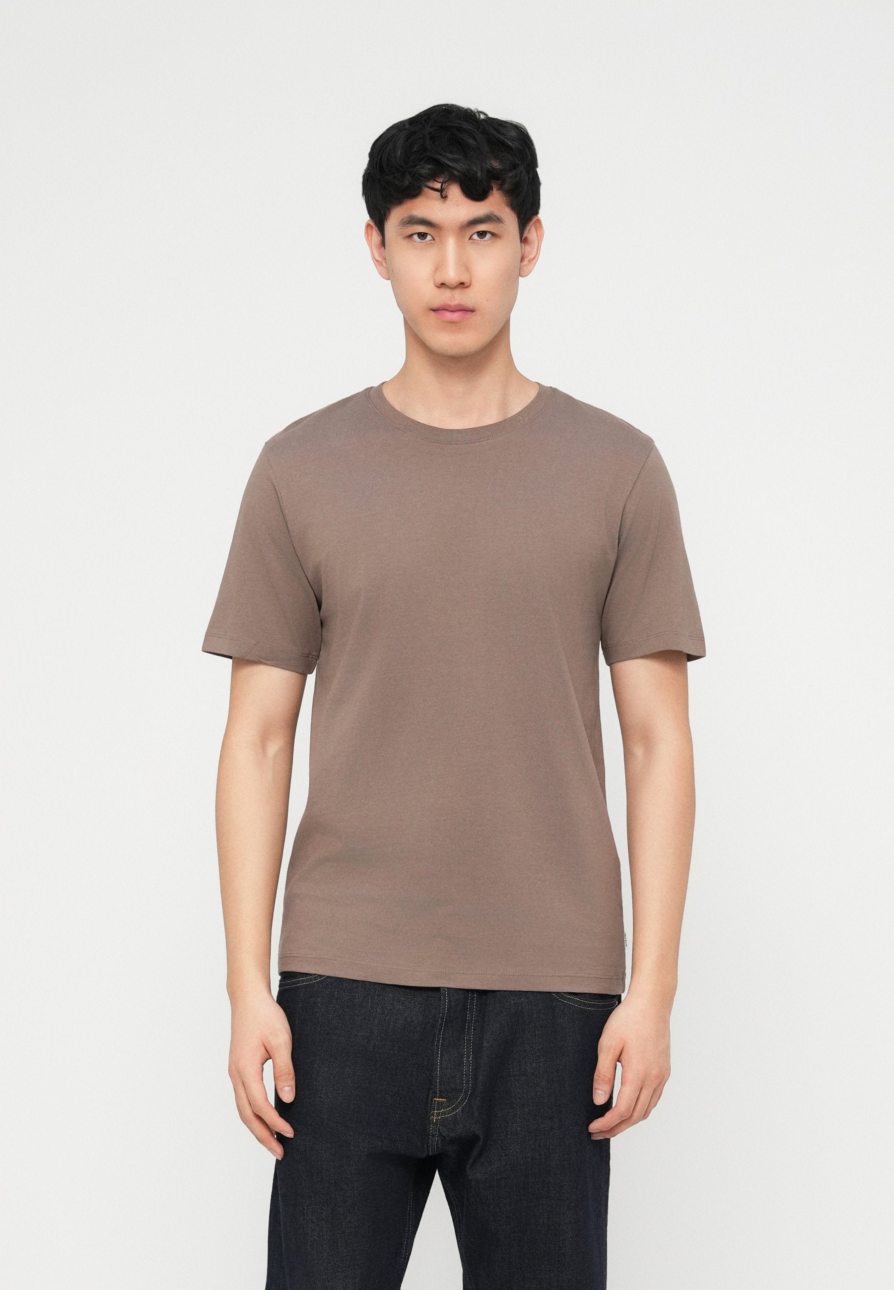 JJEORGANIC BASIC TEE O NECK 5 PACK - Basic T-shirt - black/white/crockery/vetiver