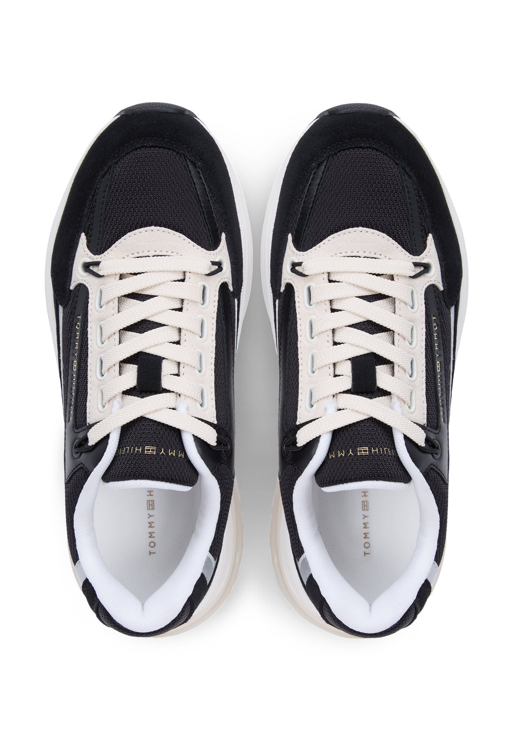 SUEDE CHUNKY LACE-UP TRAINERS - Trainers - black