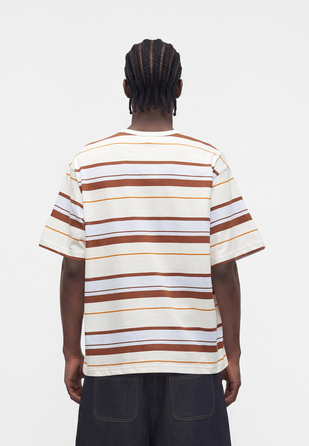 TEE-SHIRT RAYÉ UNISEXE - T-shirt imprimé - blanc cassé