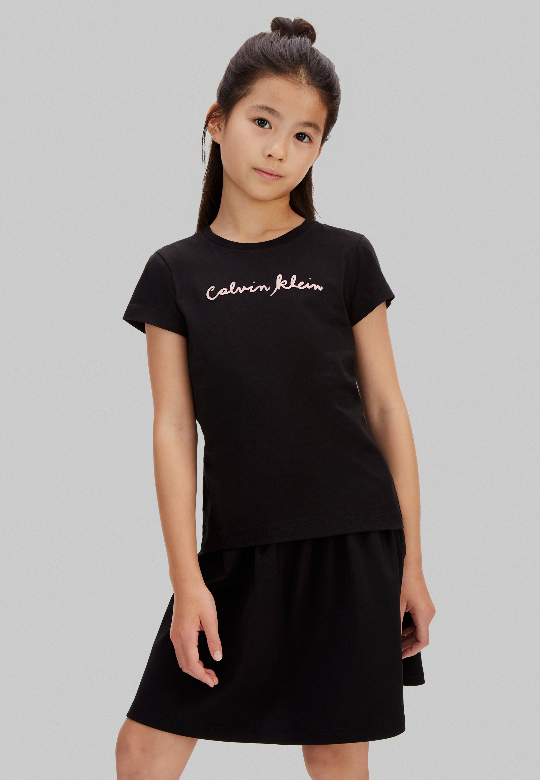SCRIPT LOGO SLIM - Print T-shirt - black