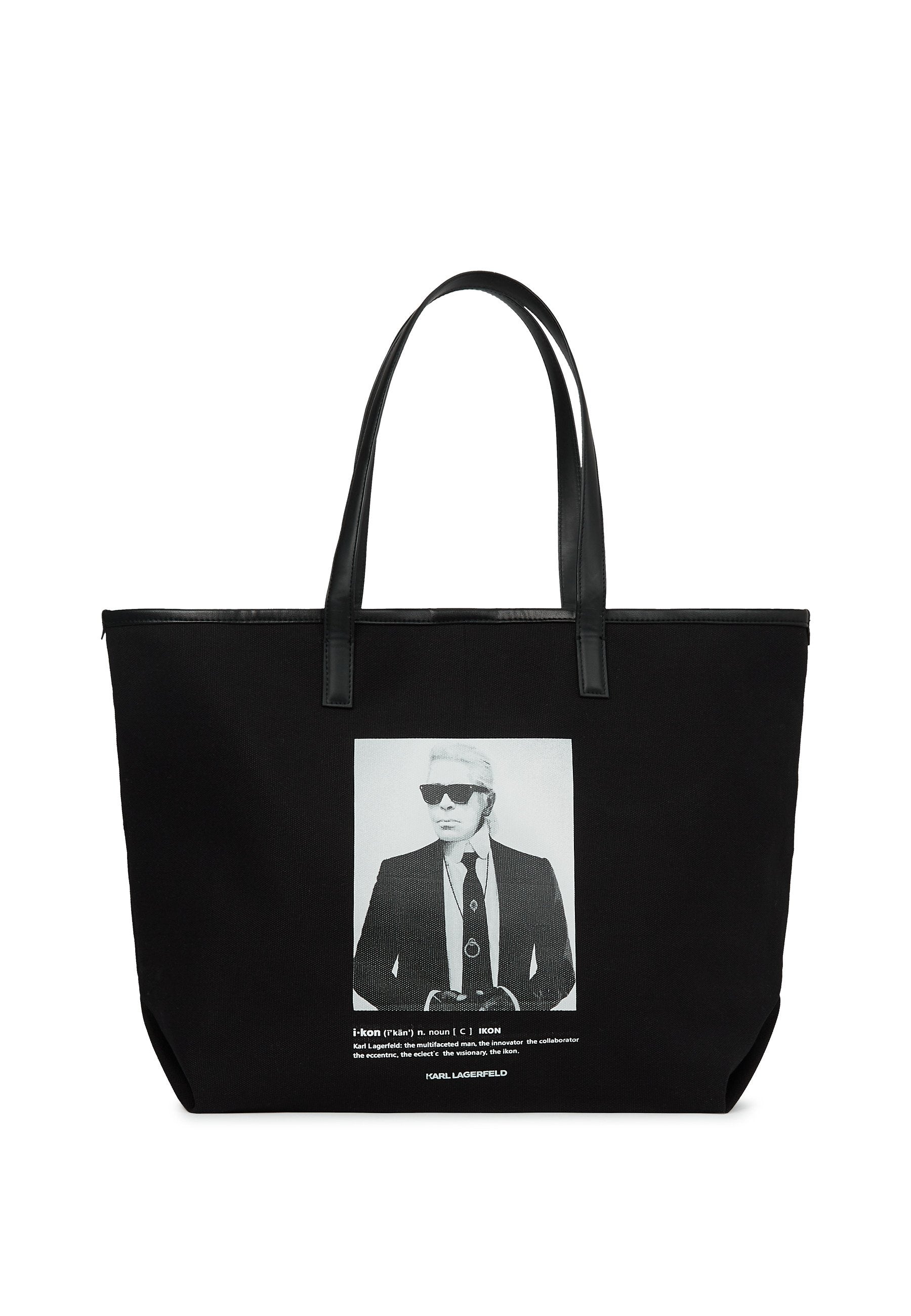 KARL PRINT - Tote bag - black