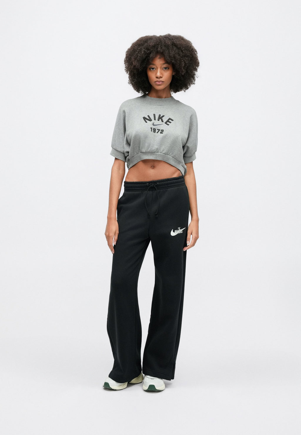 LOGO - Tracksuit bottoms - black/summit white
