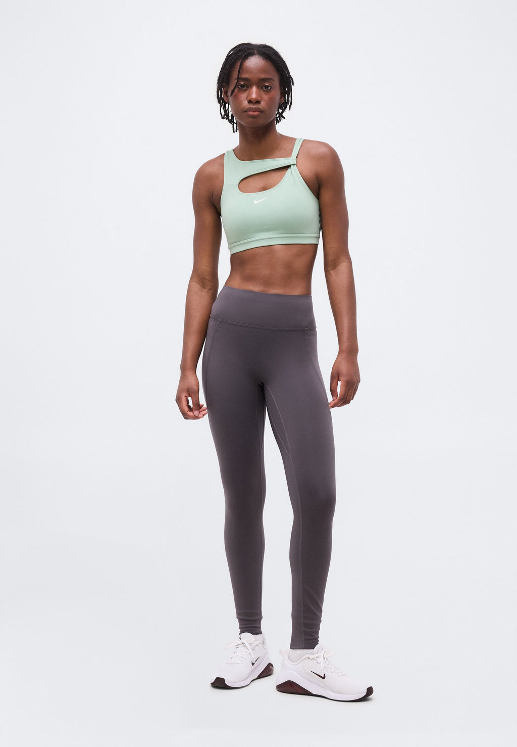 BRA CAPSULE - Light support sports bra - steam/white