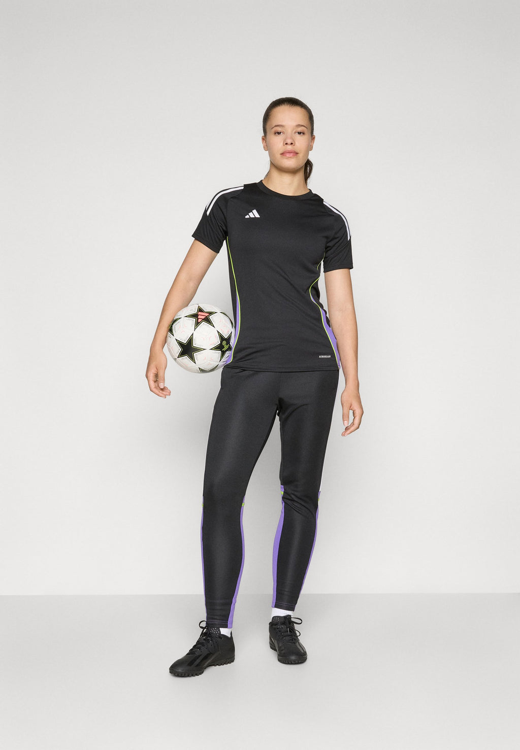 SQUADRA25 TRAINING PANT - Leggings - black/purple rush