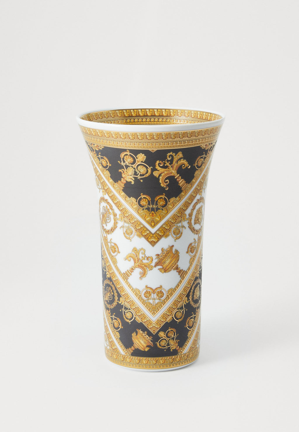 VASE 26 CM - Vase - white/black/yellow