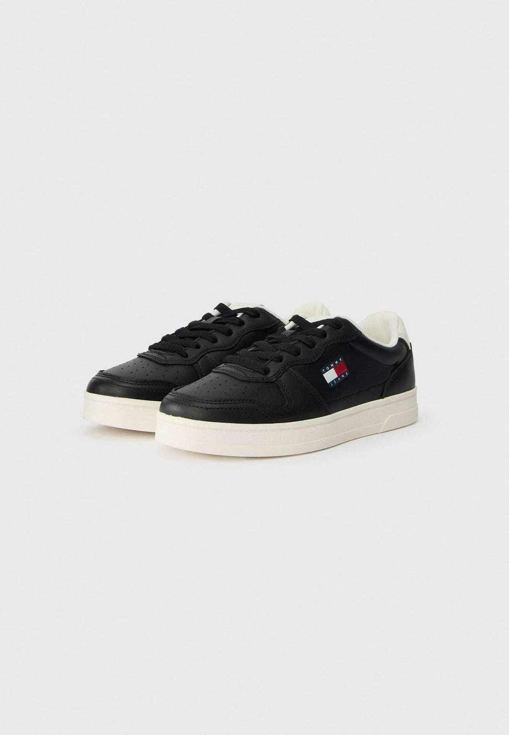 THE GREENWICH LEATHER CONTRAST HEEL TRAINERS - Trainers - black