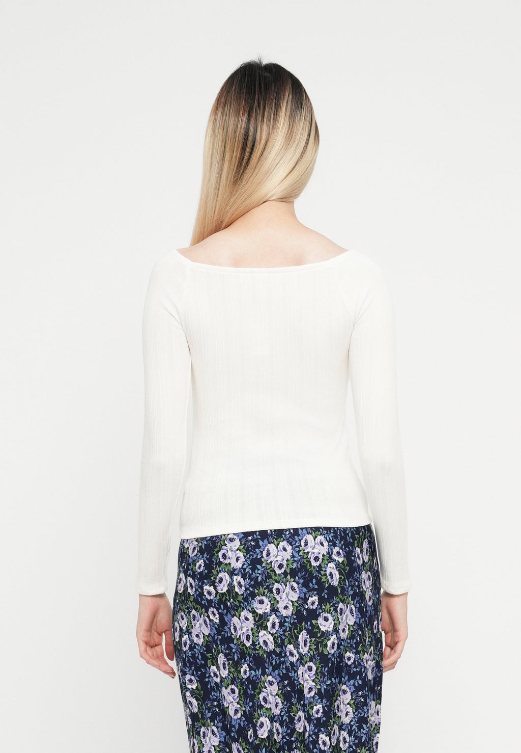 Long sleeved top - ivory frost