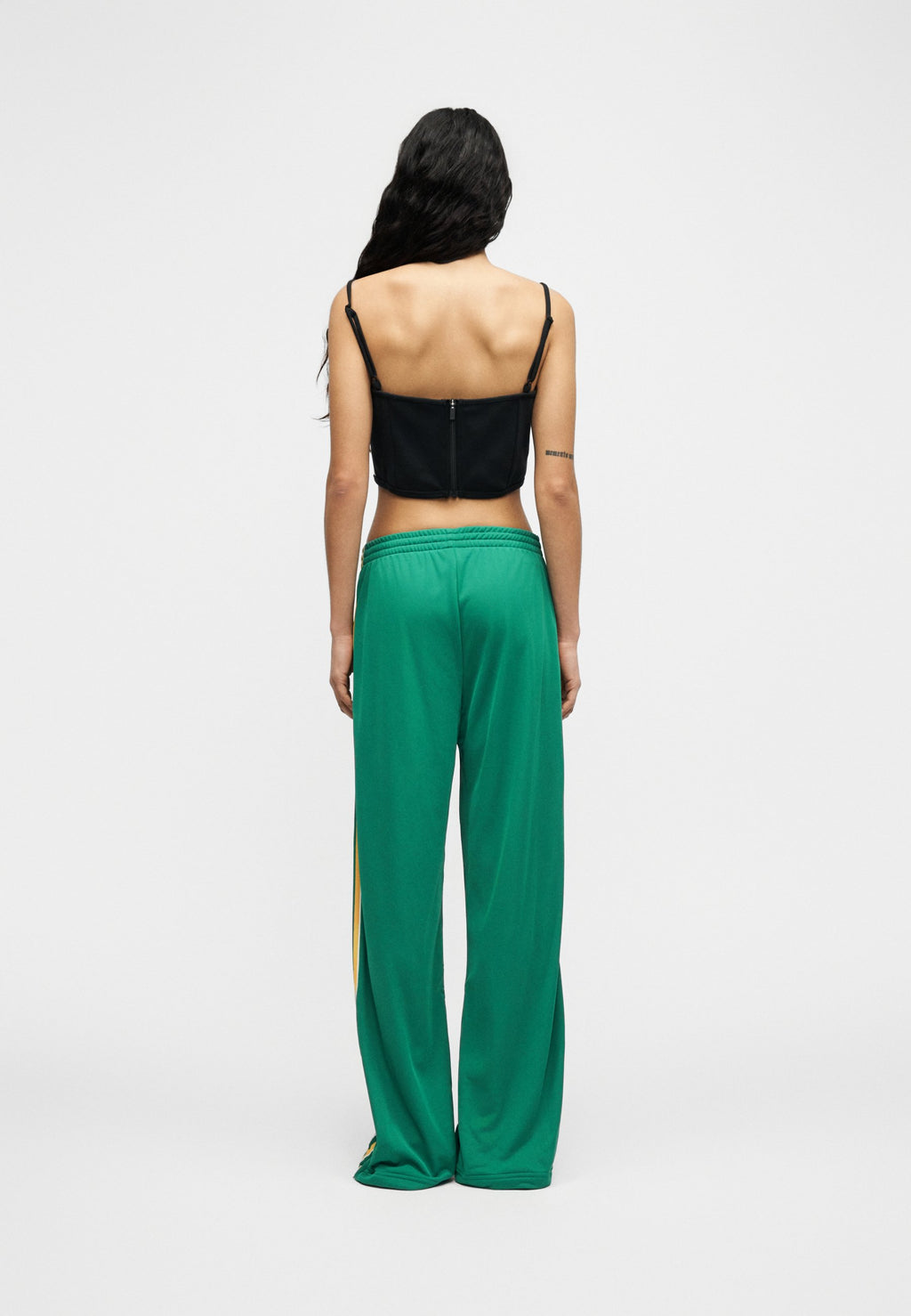 FIREBIRD LOOSE - Tracksuit bottoms - bold green/yellow/off white