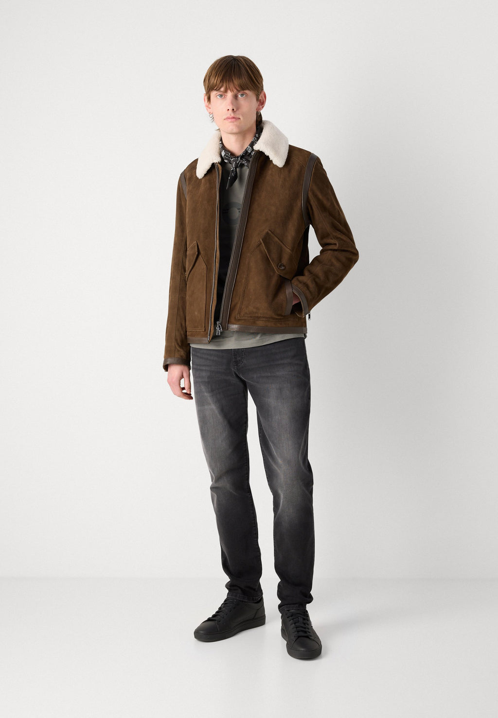 Straight leg jeans - black