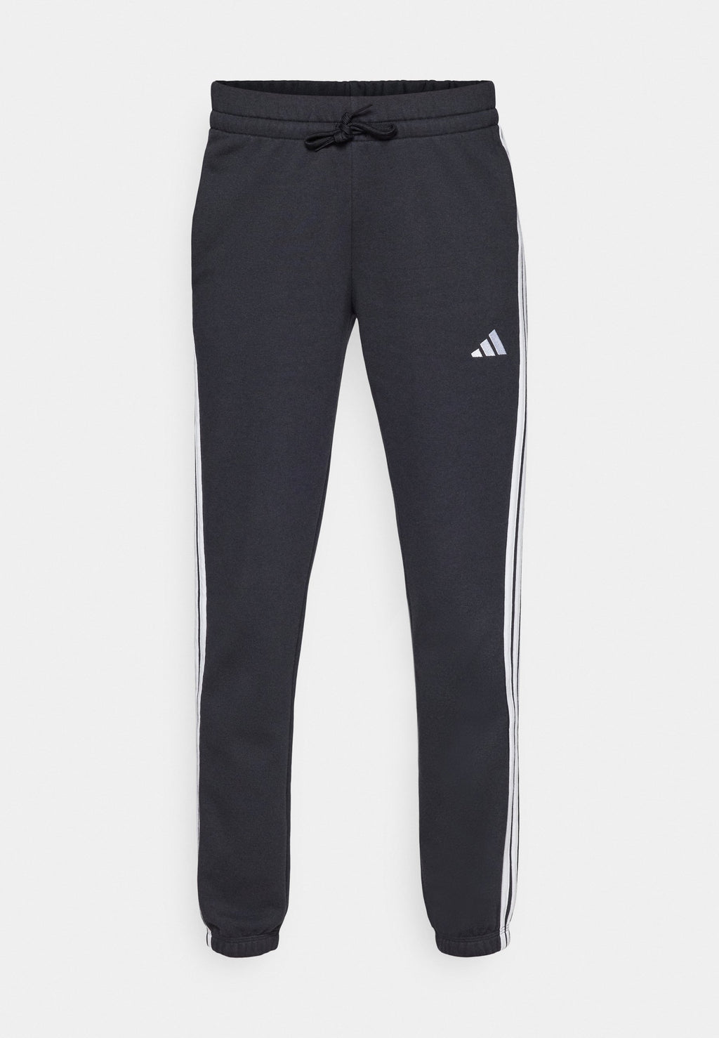 ESSENTIALS 3 STRIPES FRENCH TERRY CUFFED - Tracksuit bottoms - black/white