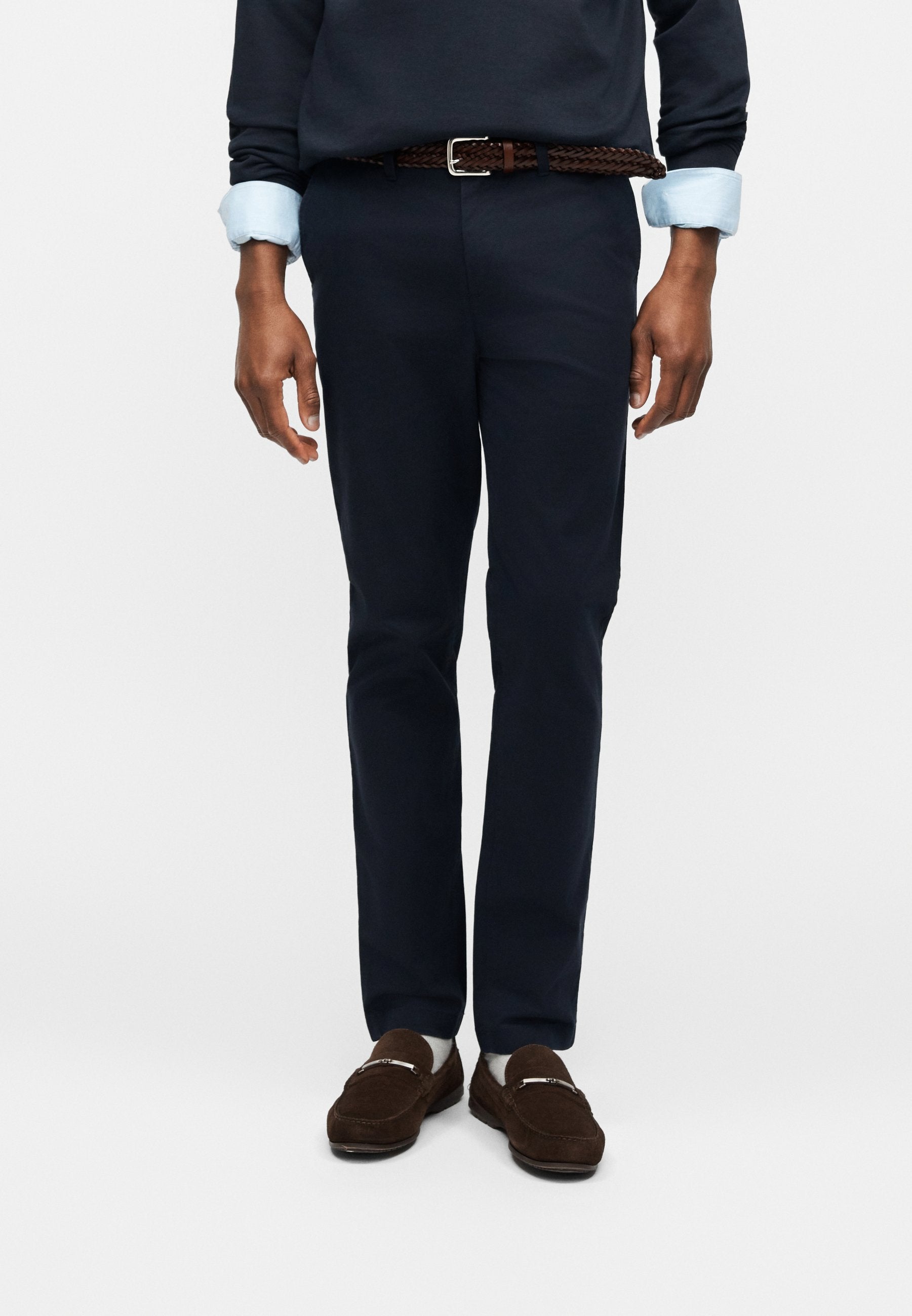 SLIM CLASSIC - Chino Pantolon - gece mavisi