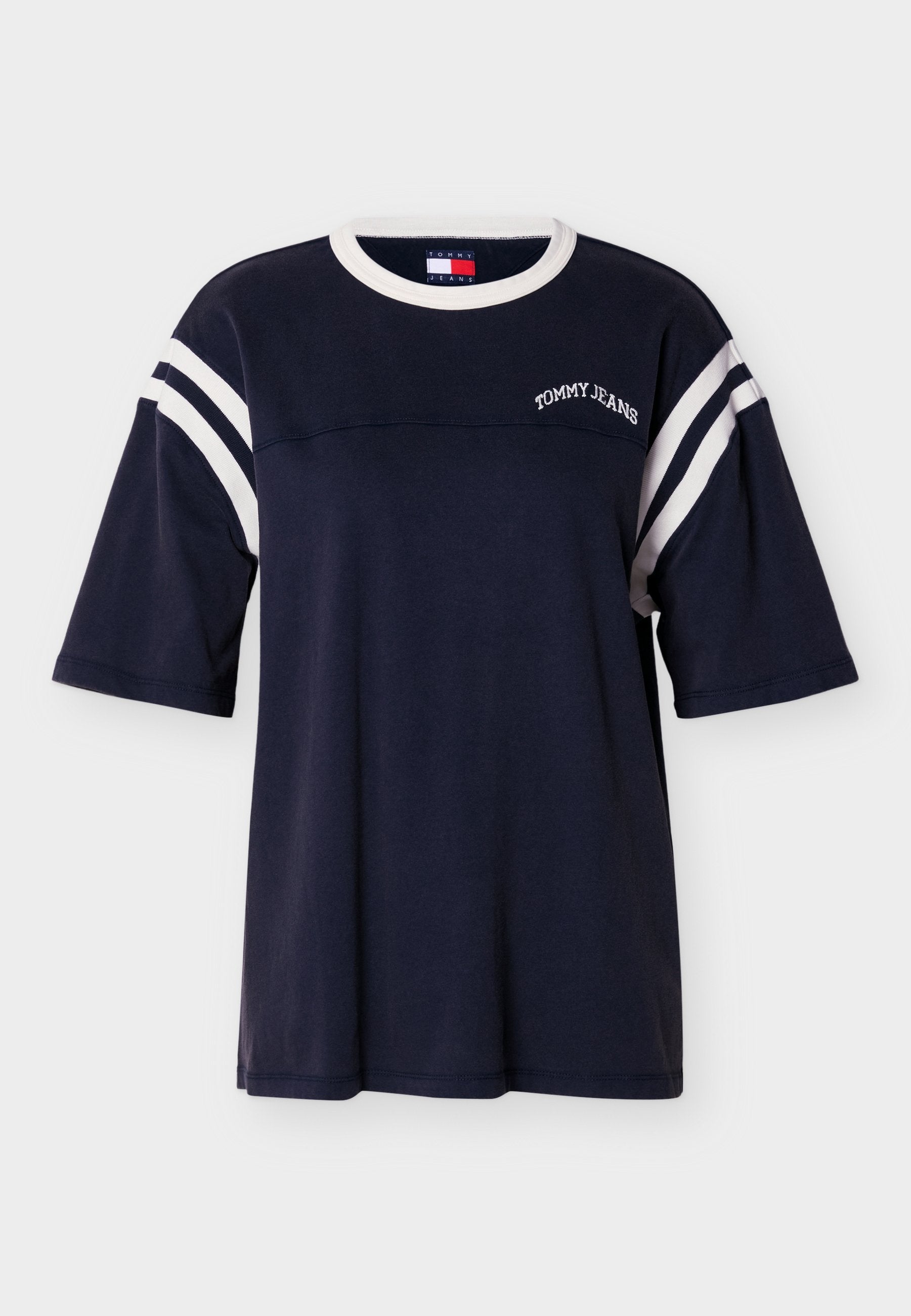 TEE-SHIRT RAS-DU-COU OVERSIZE À LOGO - Tee-shirt imprimé - bleu marine nuit