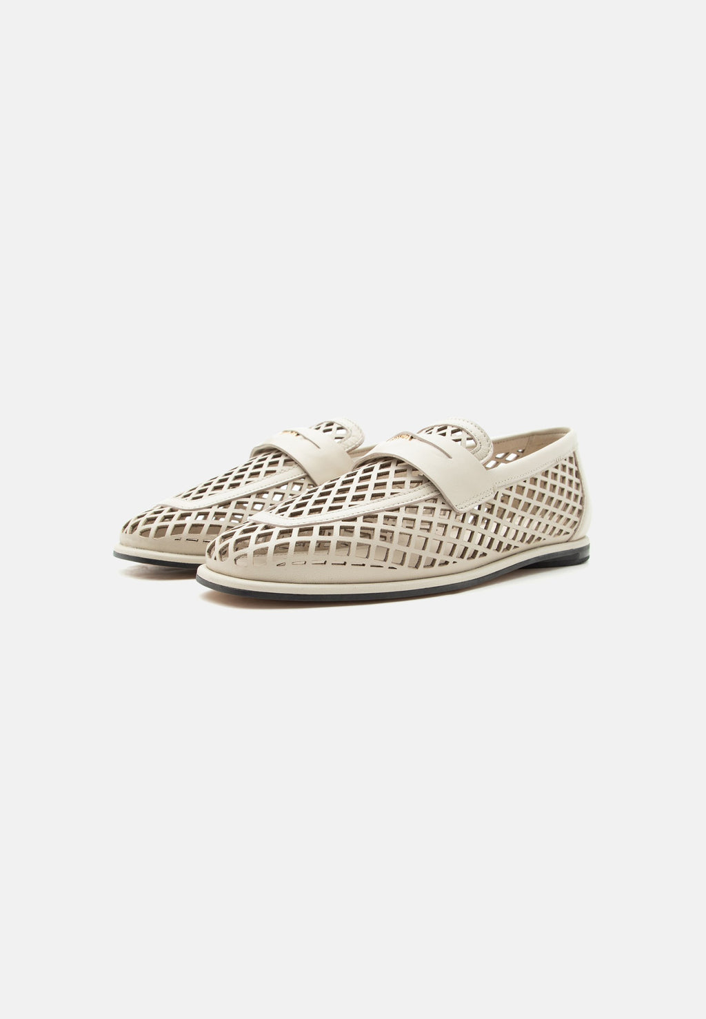 COIN LOAFER LASER CUT - Slip-ons - classic beige
