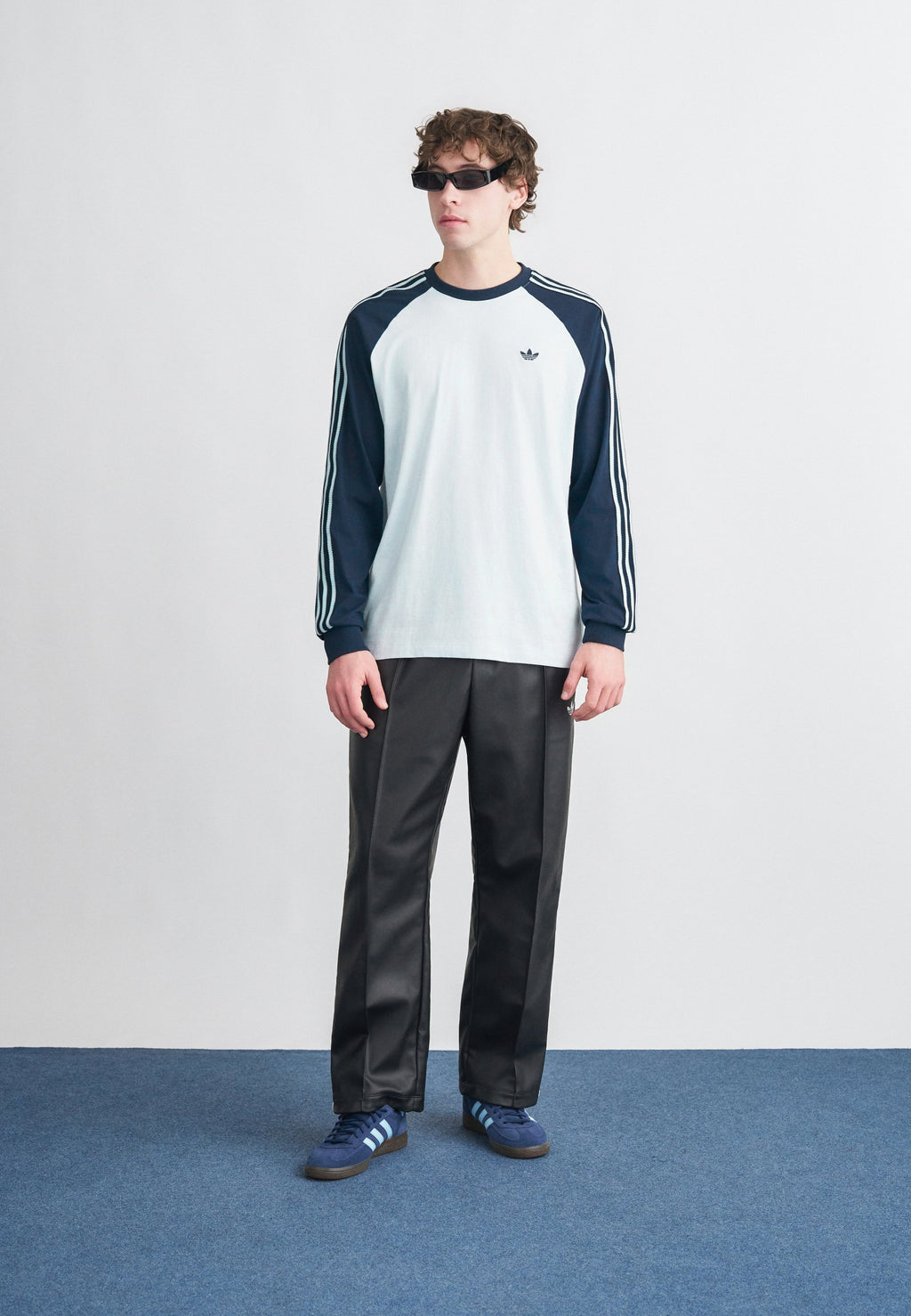 Long sleeved top - crystal sky/night indigo