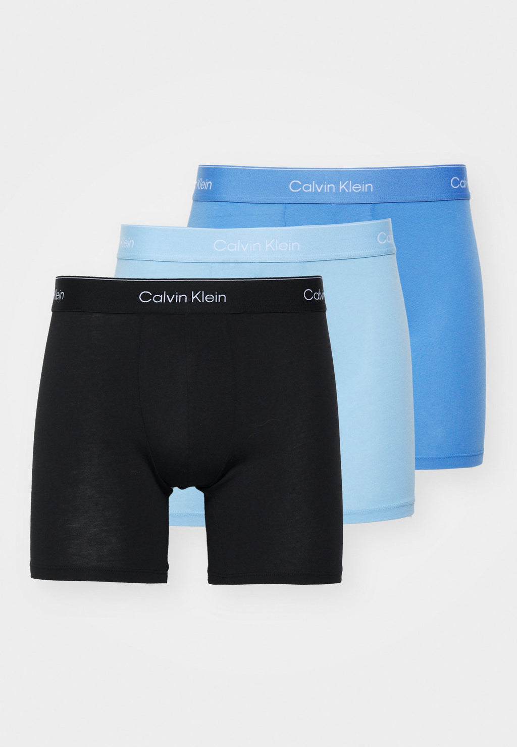 BOXER KISA KESİM 3'LÜ PAKET İKON PAMUK STREÇ - Boxer - siyah/buz grisi/çan mavisi