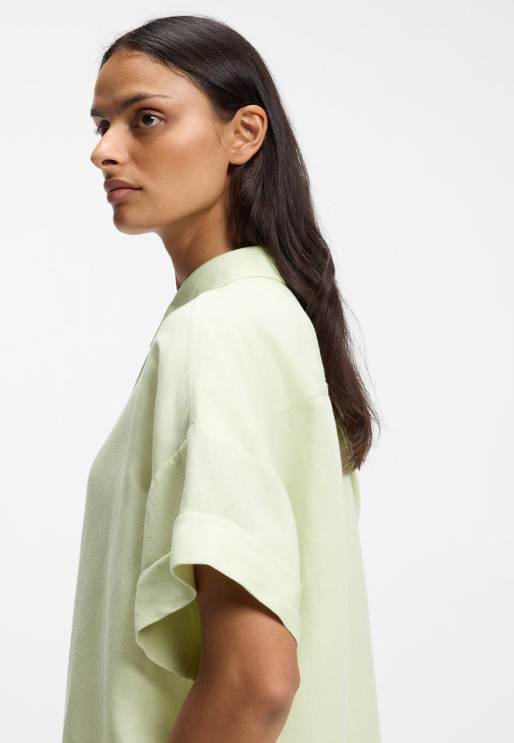 C_BISENAS - Button-down blouse - bright green