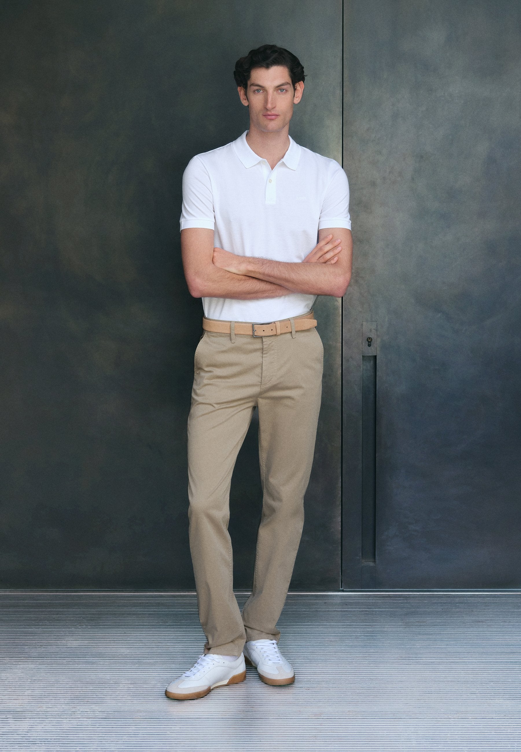 CHINO TAPERED - Chinos - light pastel brown