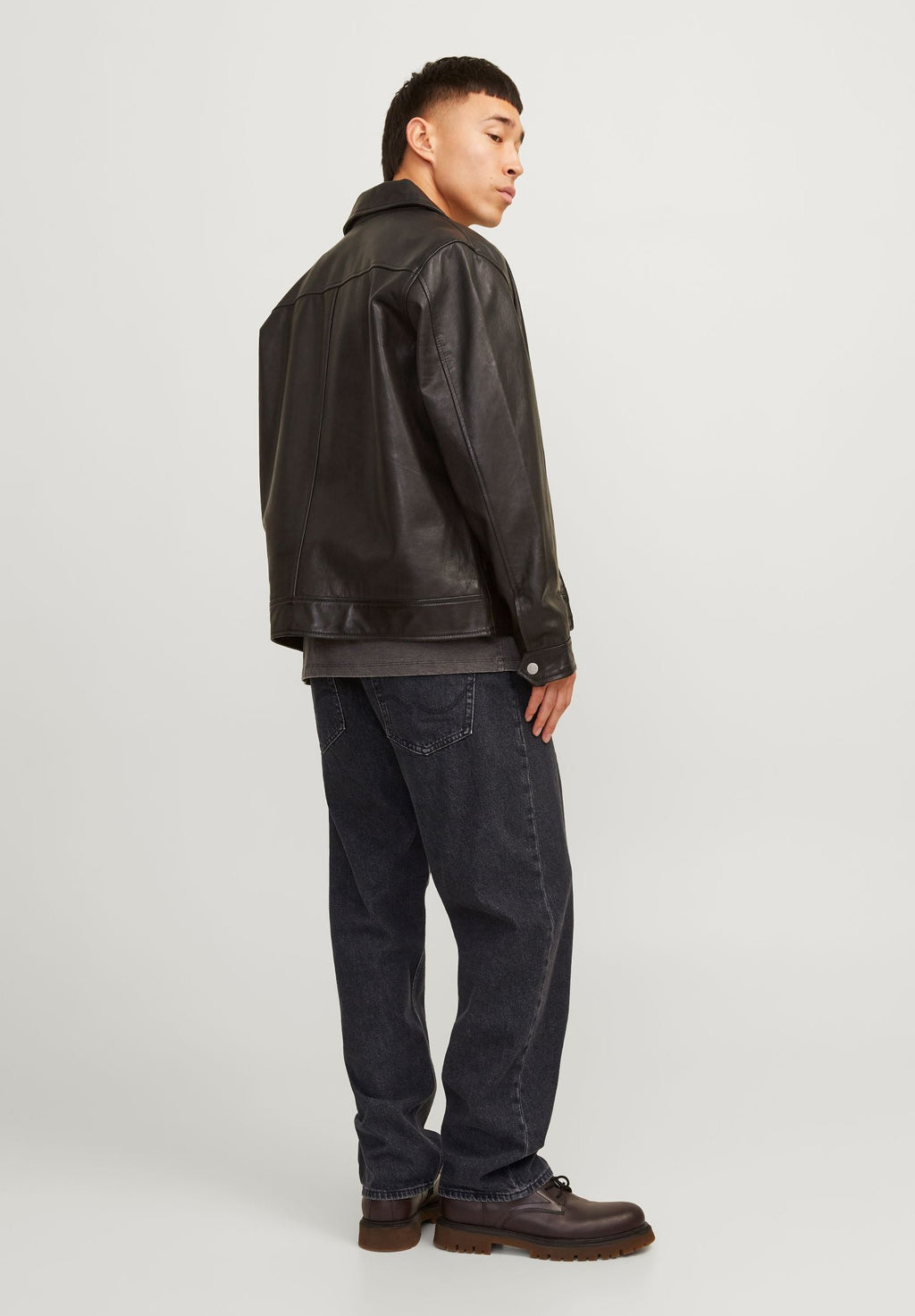 JJIEDDIE JJORIGINAL Loose Fit High Waist - Baggy Jeans - black denim