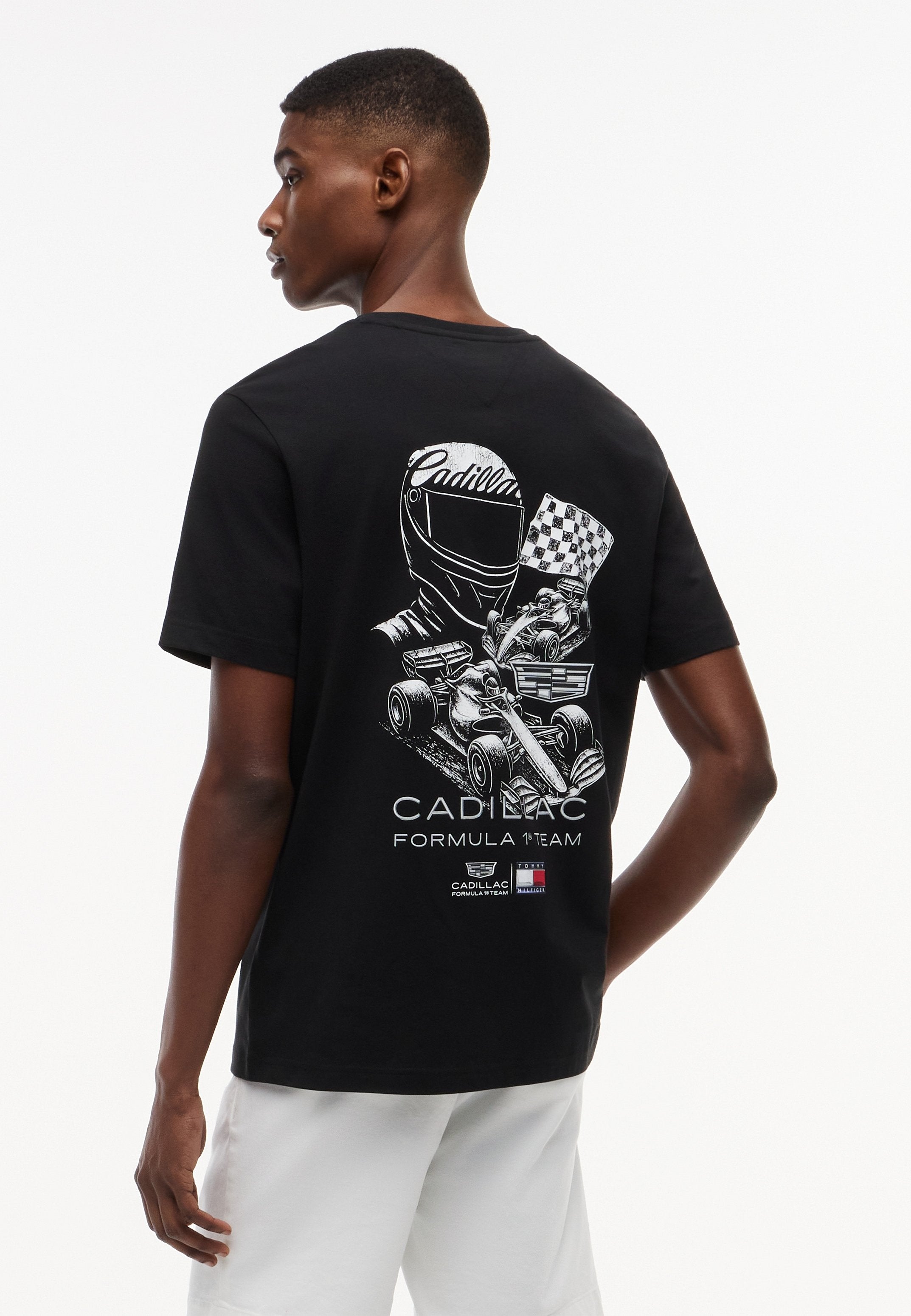 TH X CADILLAC FORMULA 1 TEAM CAR GRAPHIC BLACK TEE UNISEX - Print T-shirt - black