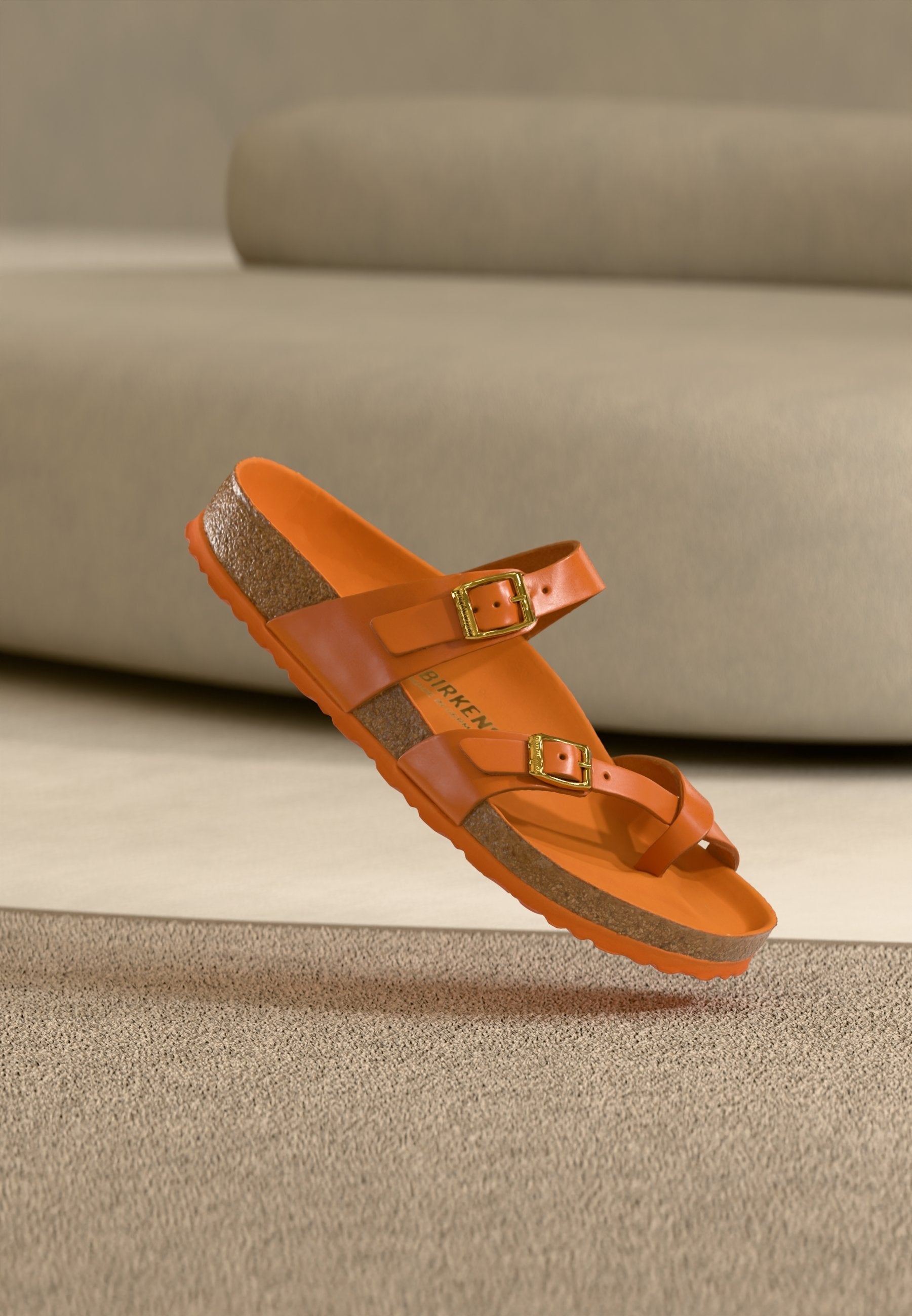 MAYARI LENA AMALFI KURKUMA HEXN REGULAR - T-bar sandals - kurkuma