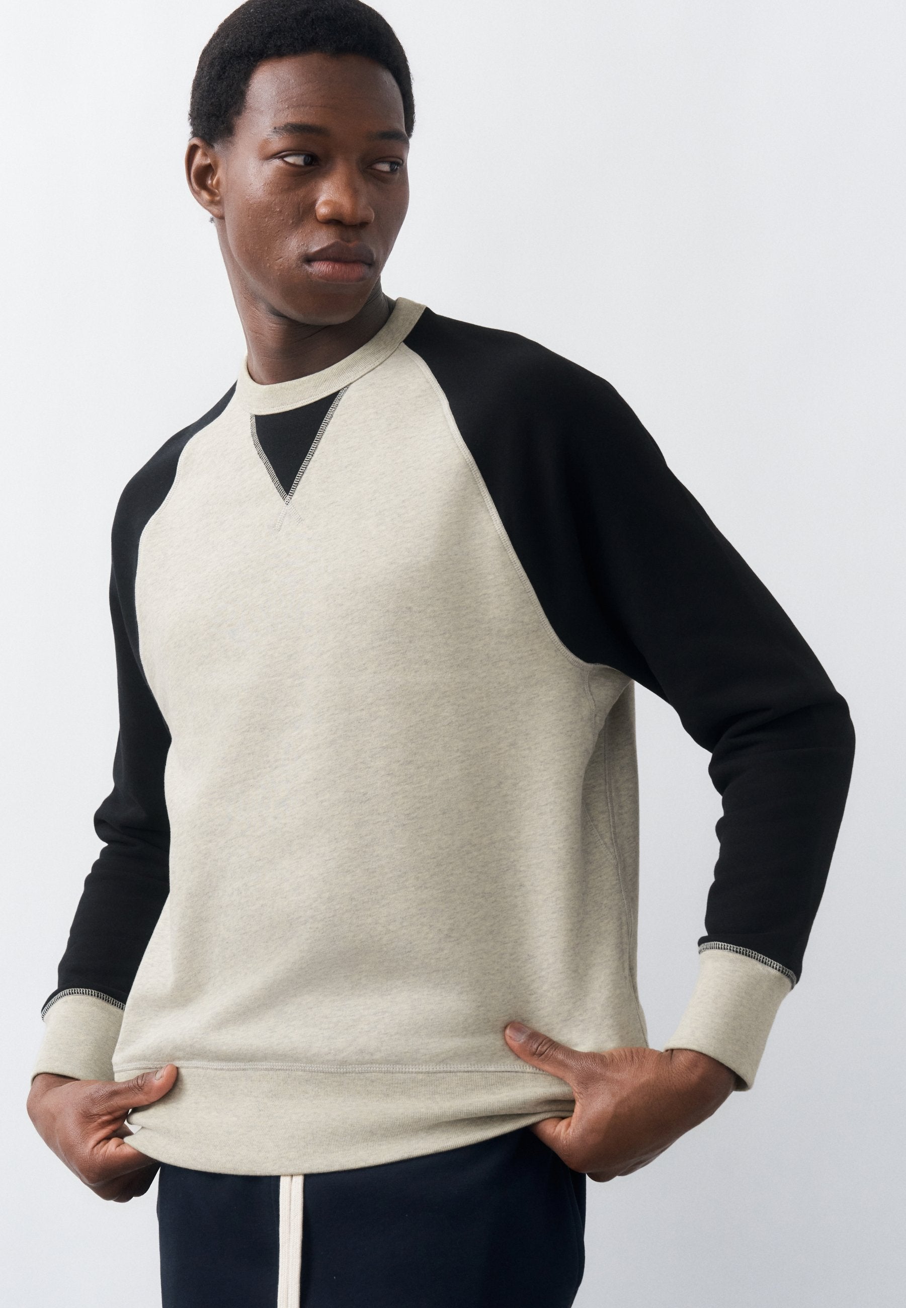 SHARPE - Sweatshirt - light grey/dark blue