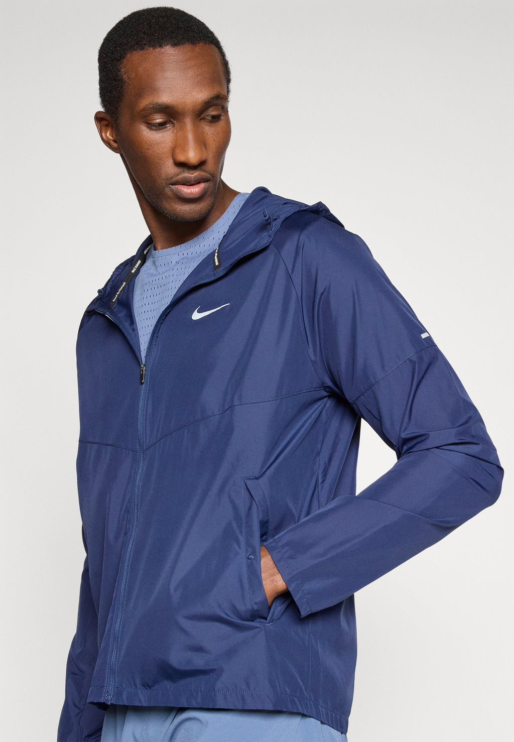 Running jacket - midnight navy/reflective silver-coloured