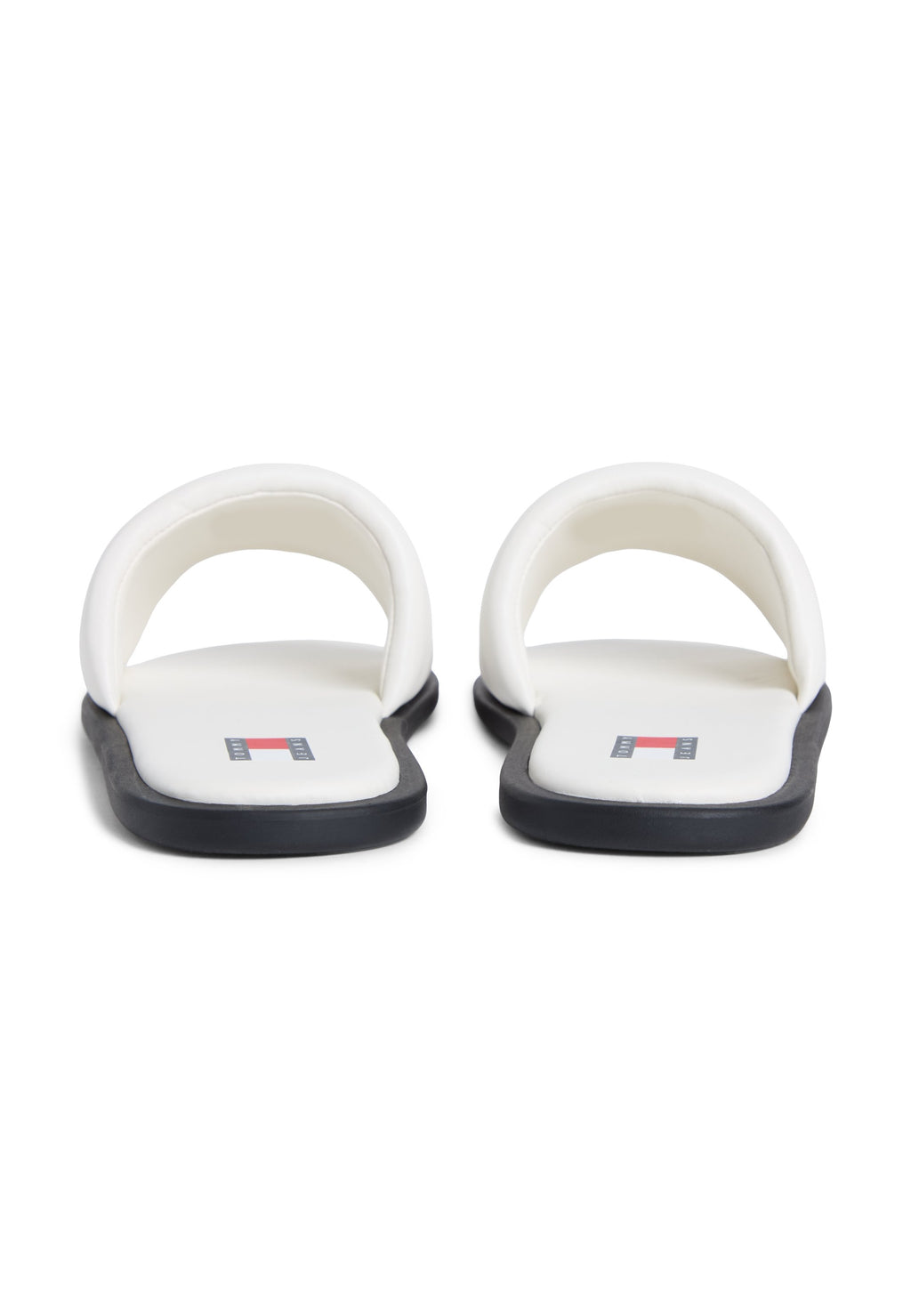 LEATHER PADDED STRAP SLIDES - Mules - ivory