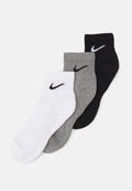 HER GÜN CUSH 3'LÜ PAKET UNISEX - Spor çorapları - beyaz/karbon kırçıllı/siyah
