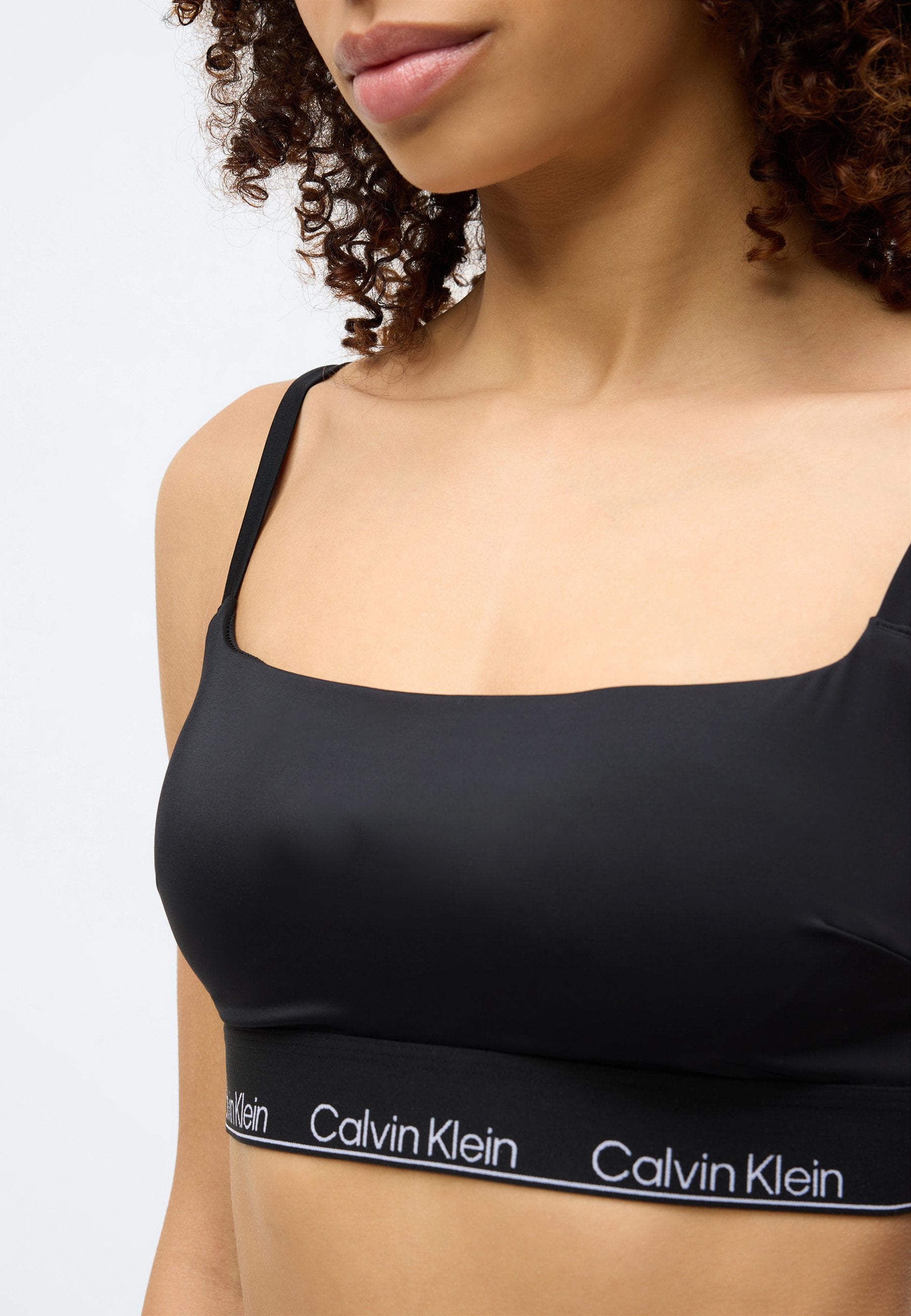 SQUARE NECK BRALETTE ICON SWIM - Bikini üstü - siyah