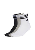 3 PACK UNISEX - Socks - white/medium grey heather/black