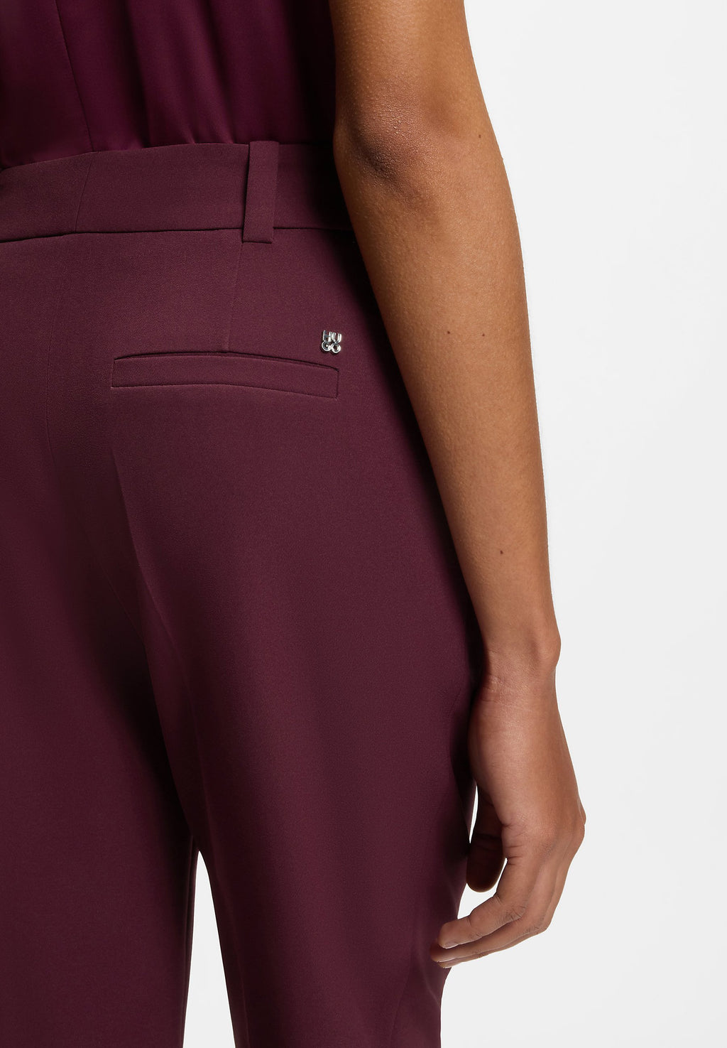 HEDIMA - Trousers - dark purple