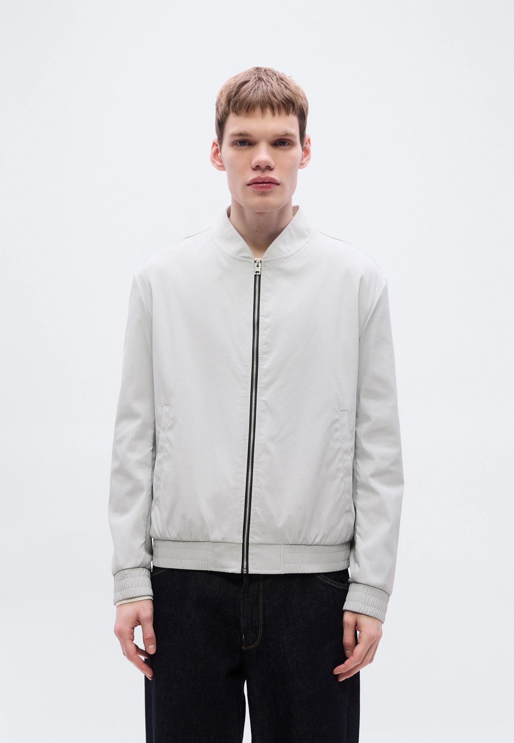 UKASHI - Bomber Jacket - light pastel grey