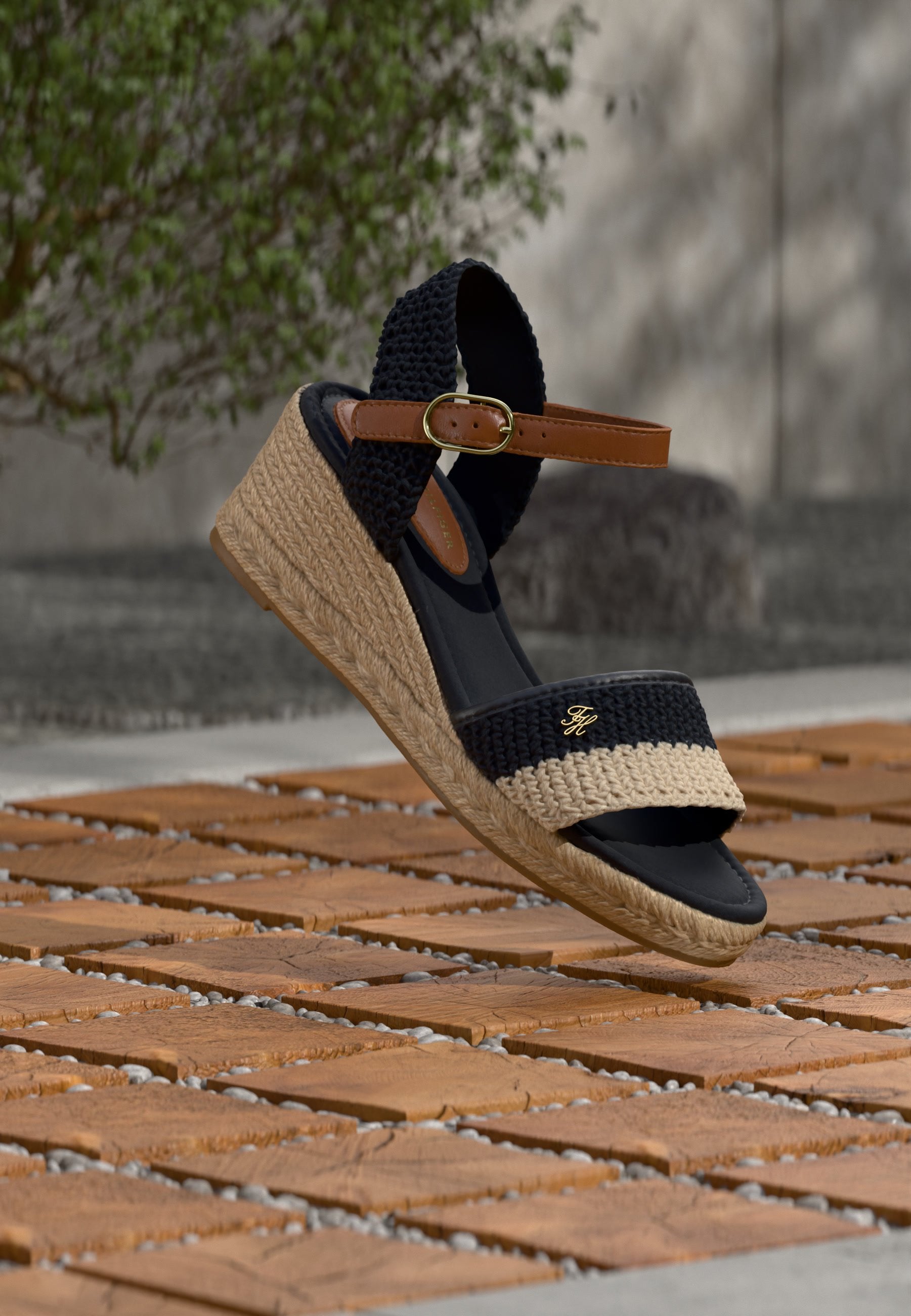 High heeled sandals - space blue