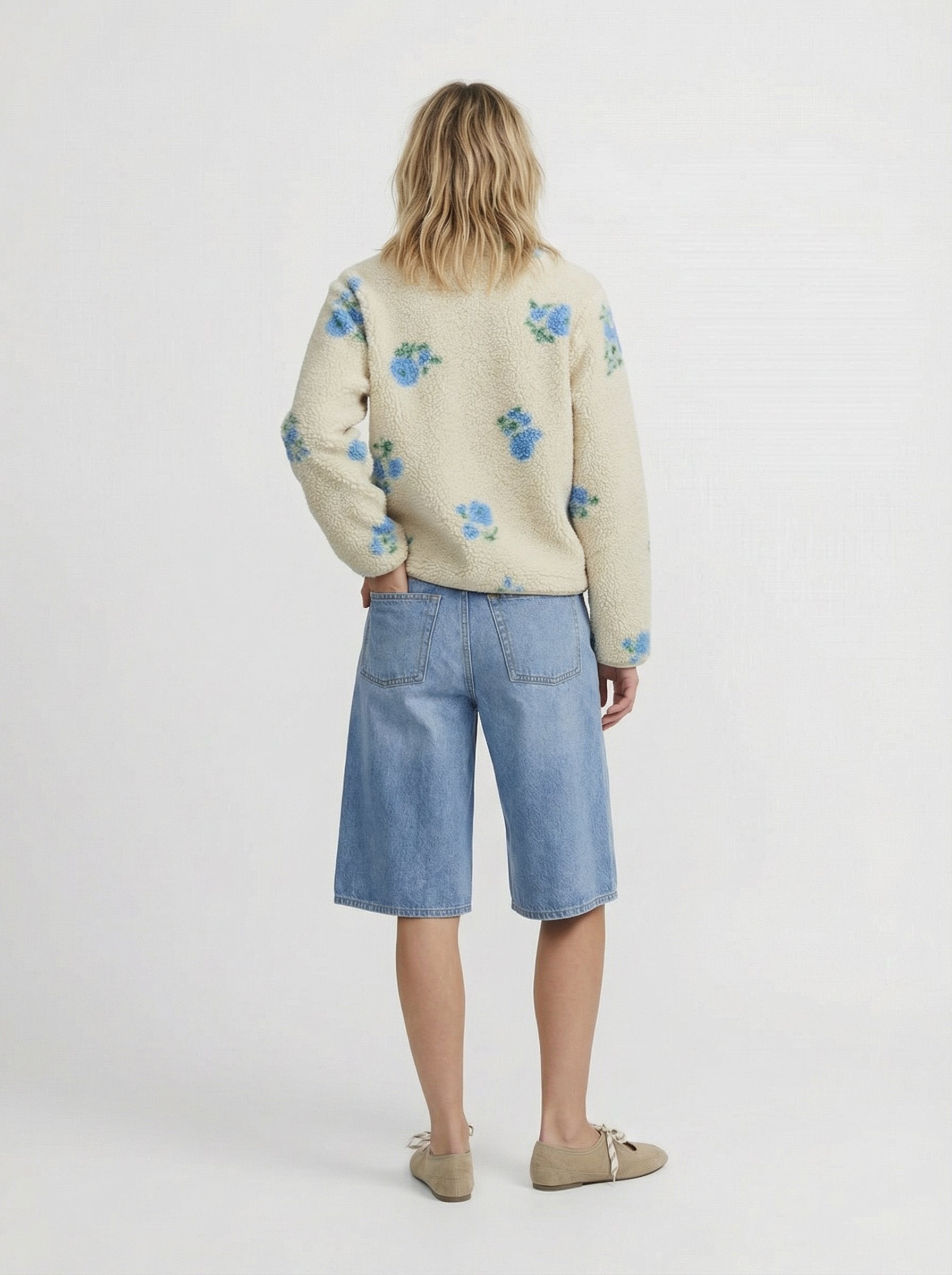 JXVERA HALF ZIP JACKET - Fleece jumper - bone white