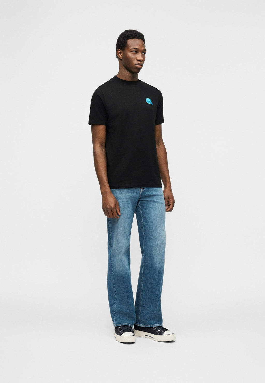 CREW NECK - Basic T-shirt - black
