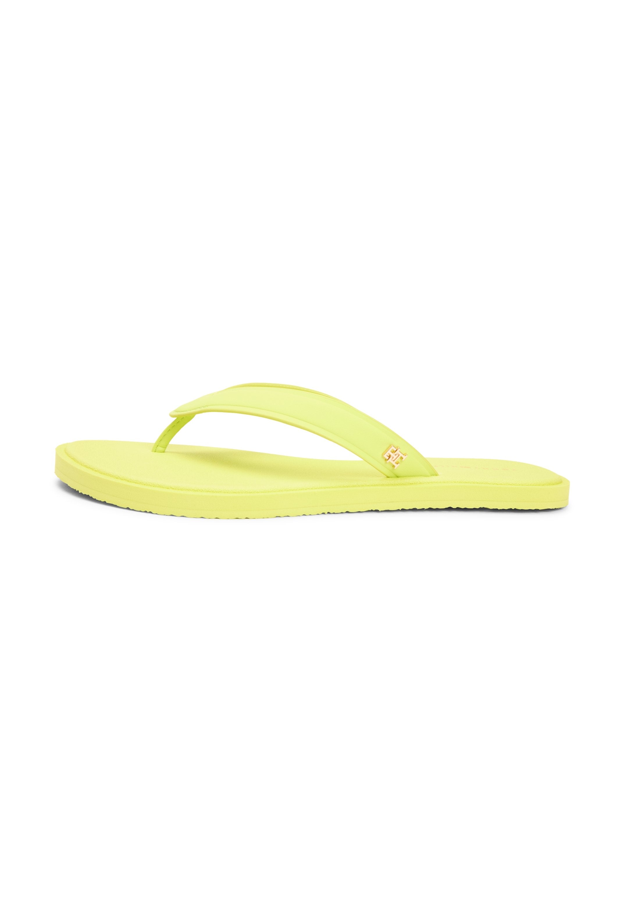 CHIC TH MONOGRAM FLIP-FLOPS - T-bar sandals - lime zing