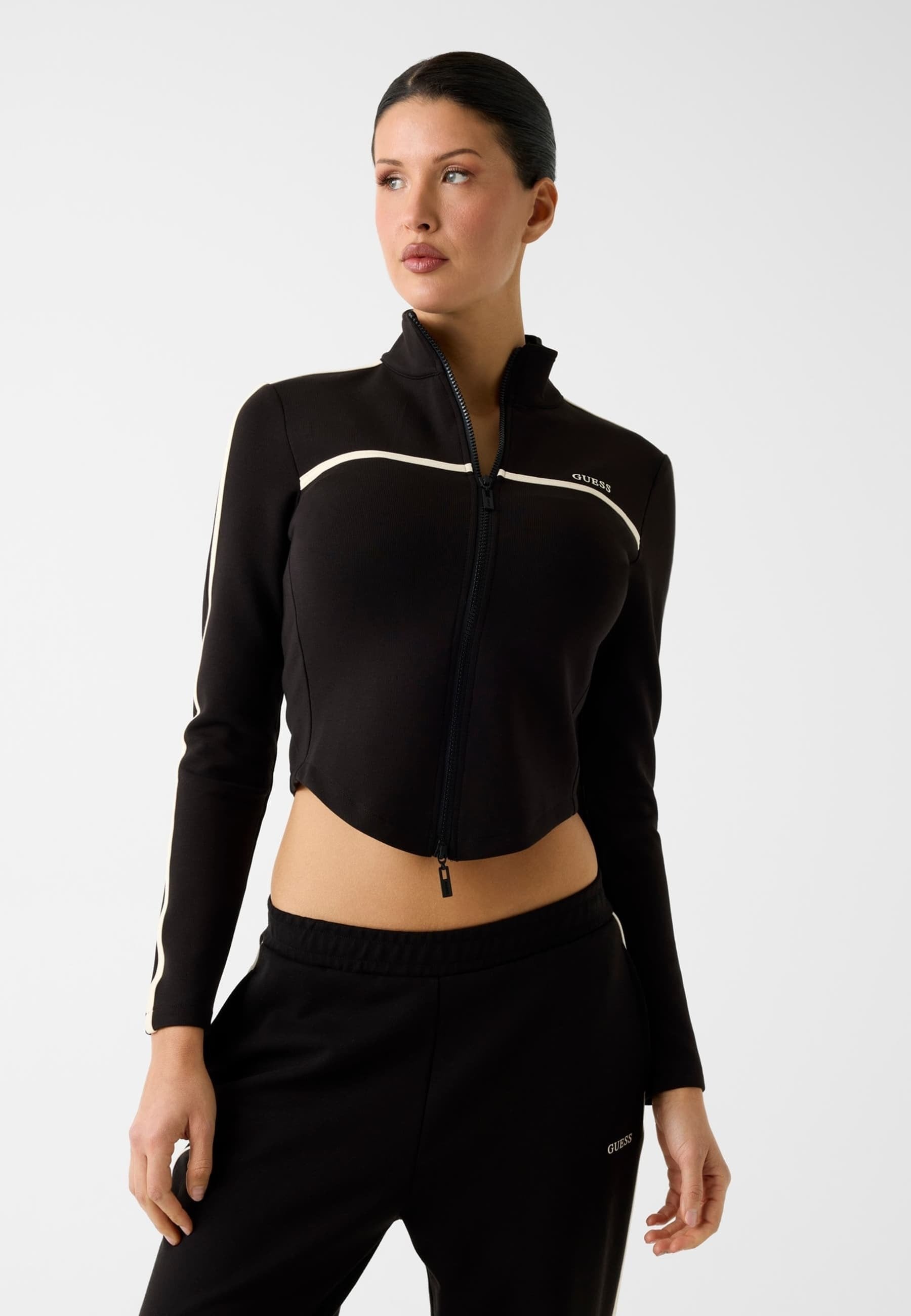 JASMINE - Zip-up sweatshirt - schwarz