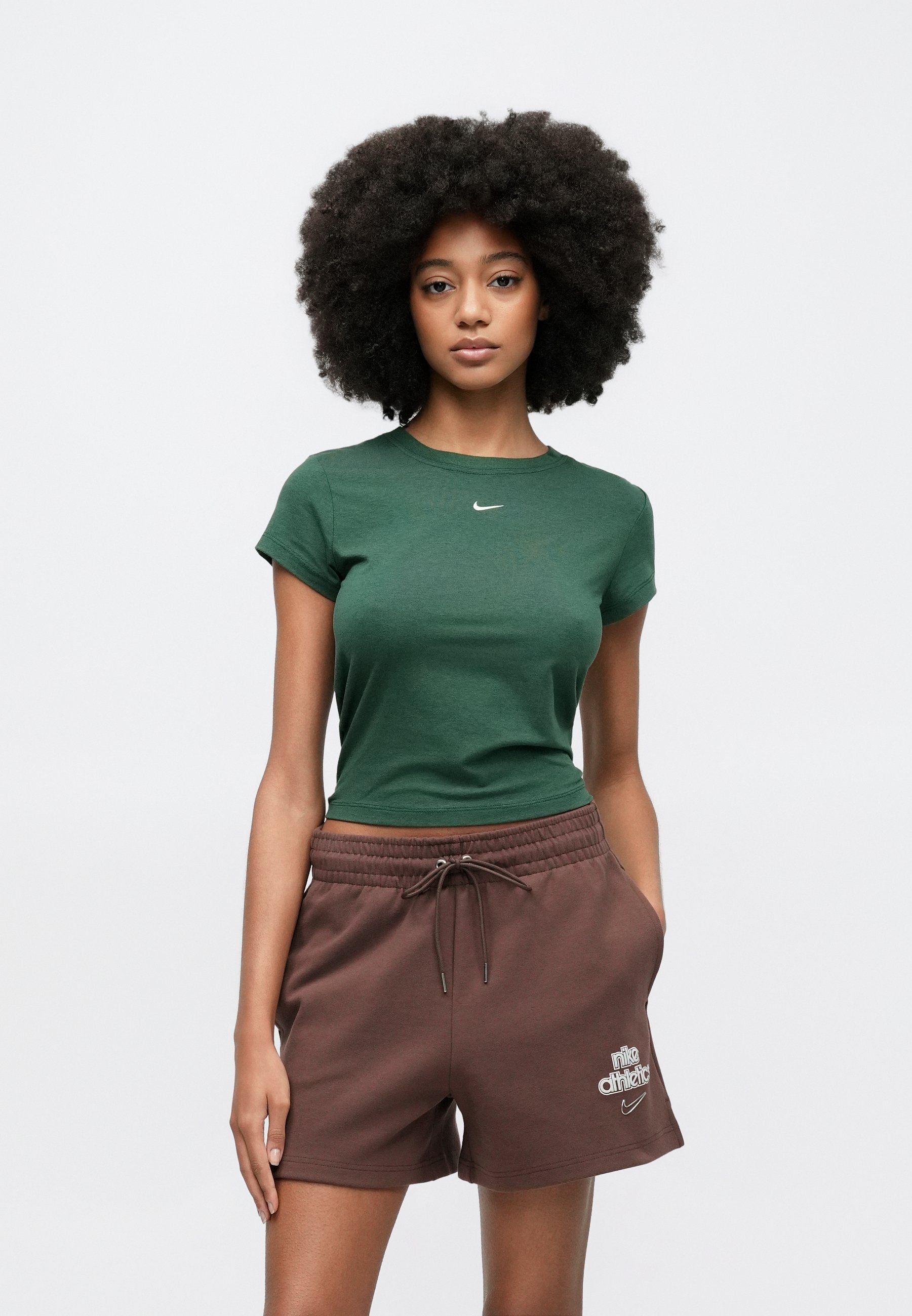 Basic T-shirt - fir/white