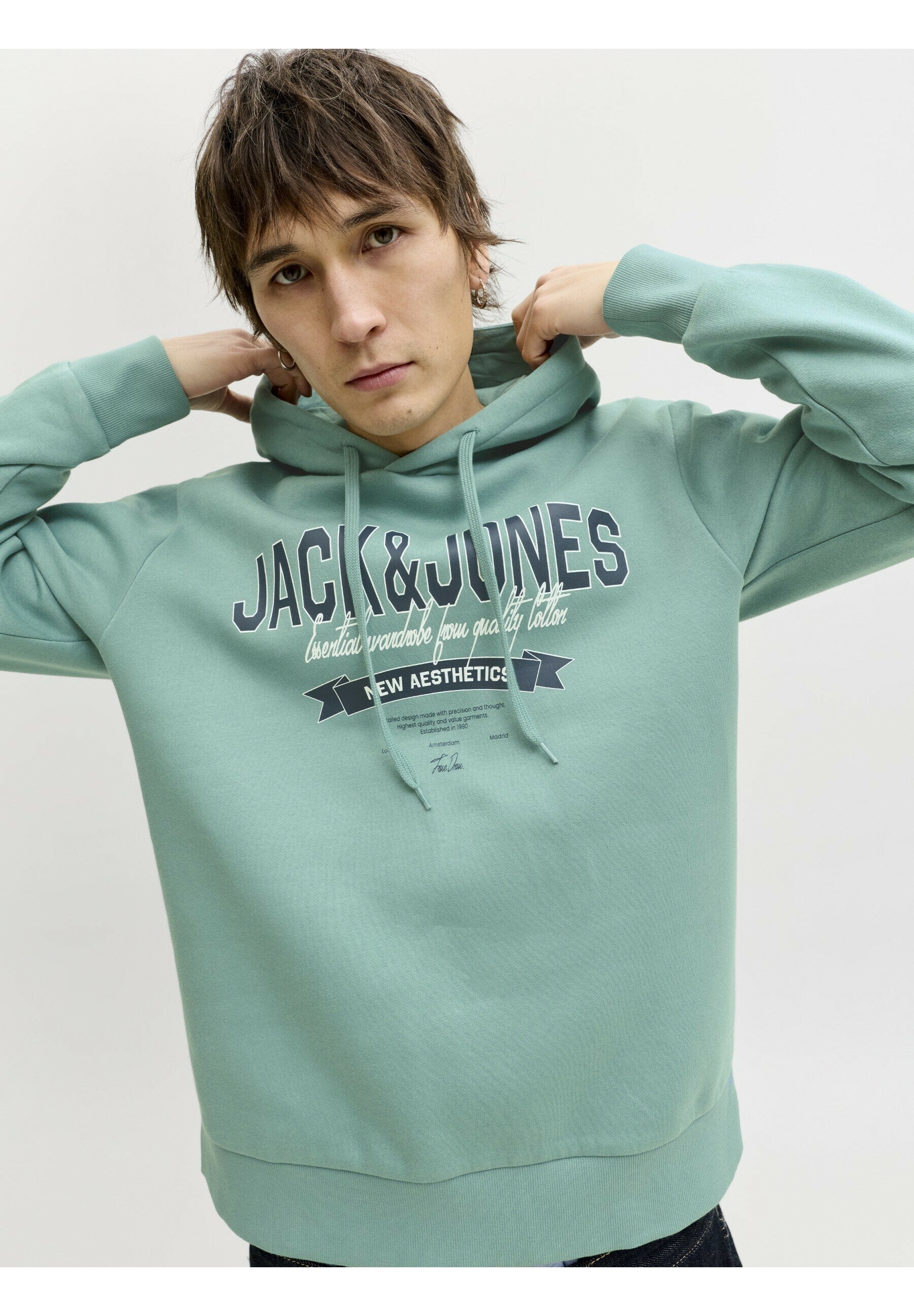 Logo - Hoodie - mineral blue