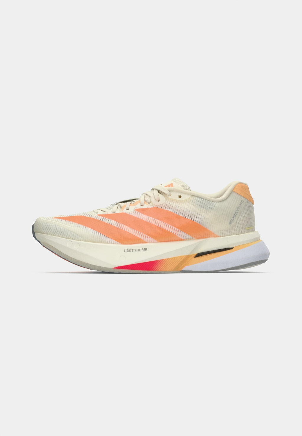 ADIZERO BOSTON - Road running shoes - off white/beam orange/acid orange