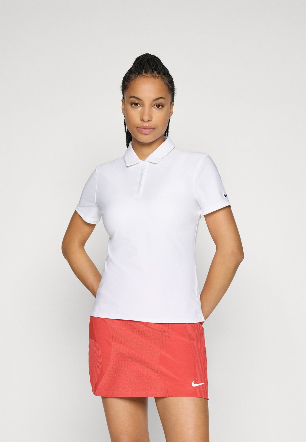 VICTORY POLO - Polo shirt - white/black