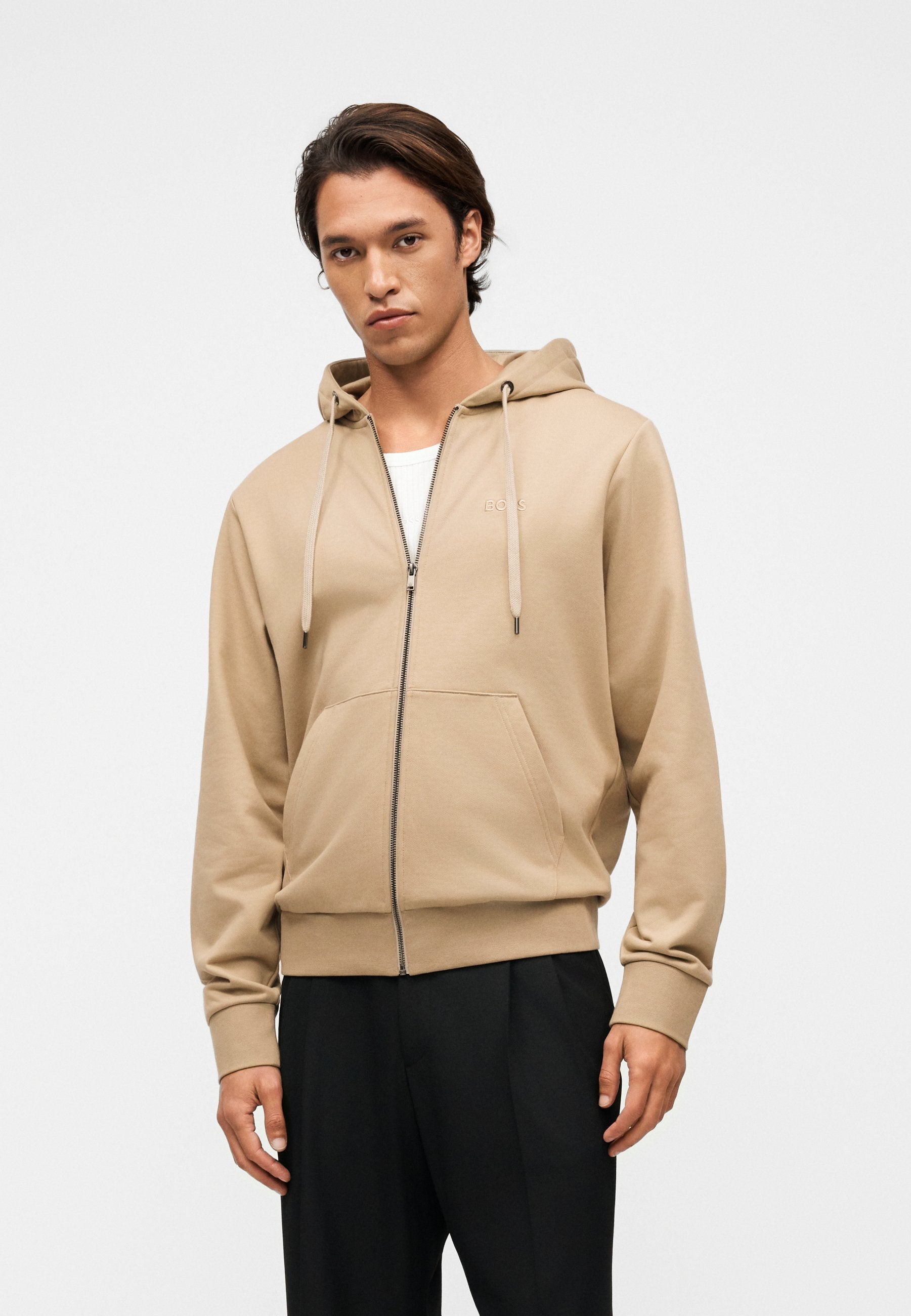 UNISEX - Zip-up sweatshirt - sand beige