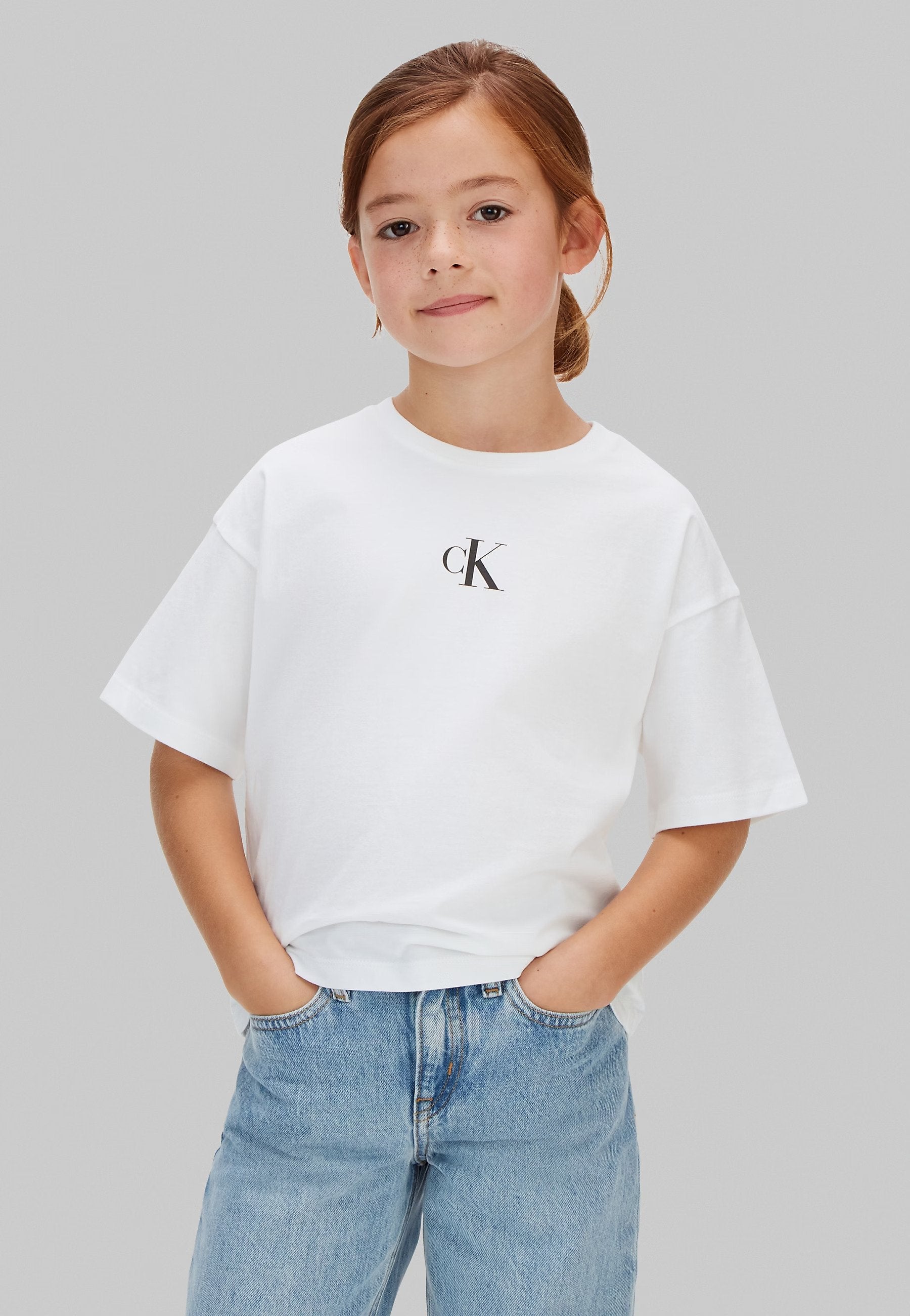 LOGO BOXY - Basic T-shirt - bright white