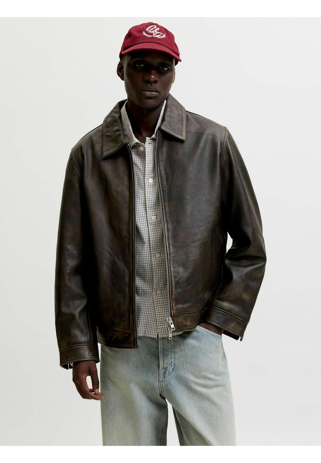 Leather Leather - Leather jacket - chocolate brown