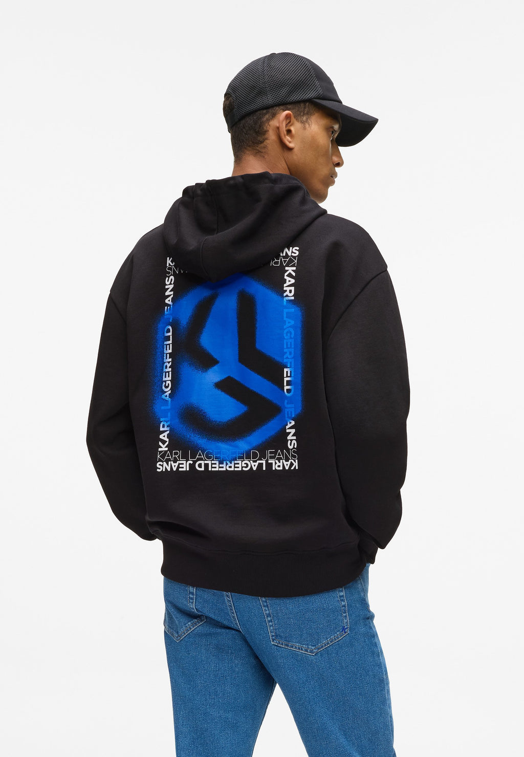 RELAX MONOGRAM HOODIE - Hoodie - black