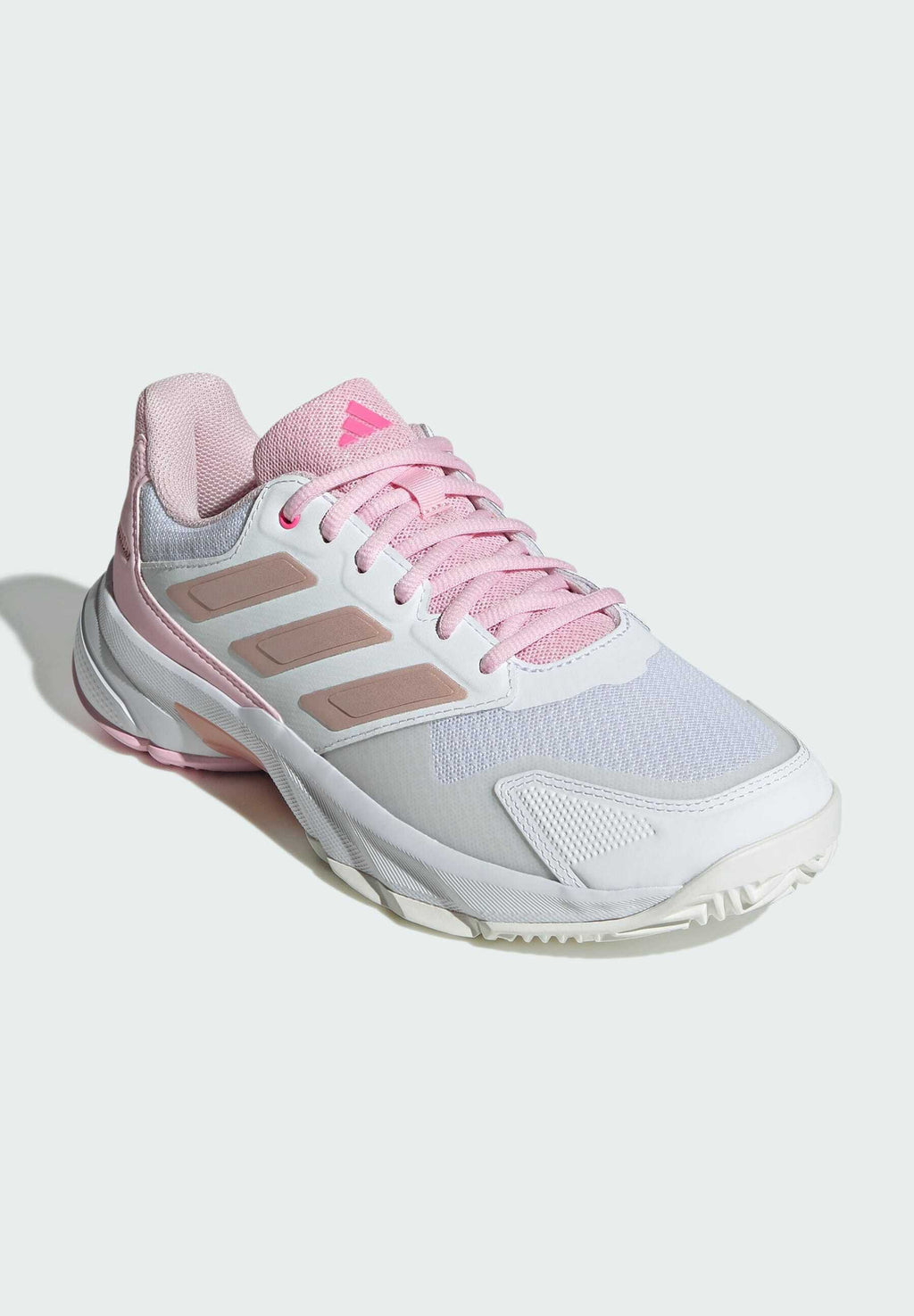 COURTJAM CONTROL 3 - Multicourt tennis shoes - cloud white   silver metallic   lucid pink