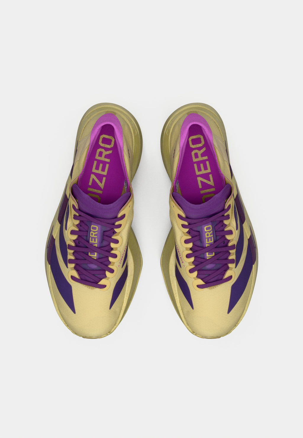 ADIZERO ADIOS PRO 4 - Road running shoes - sand/rich purple/gold-coloured metallic