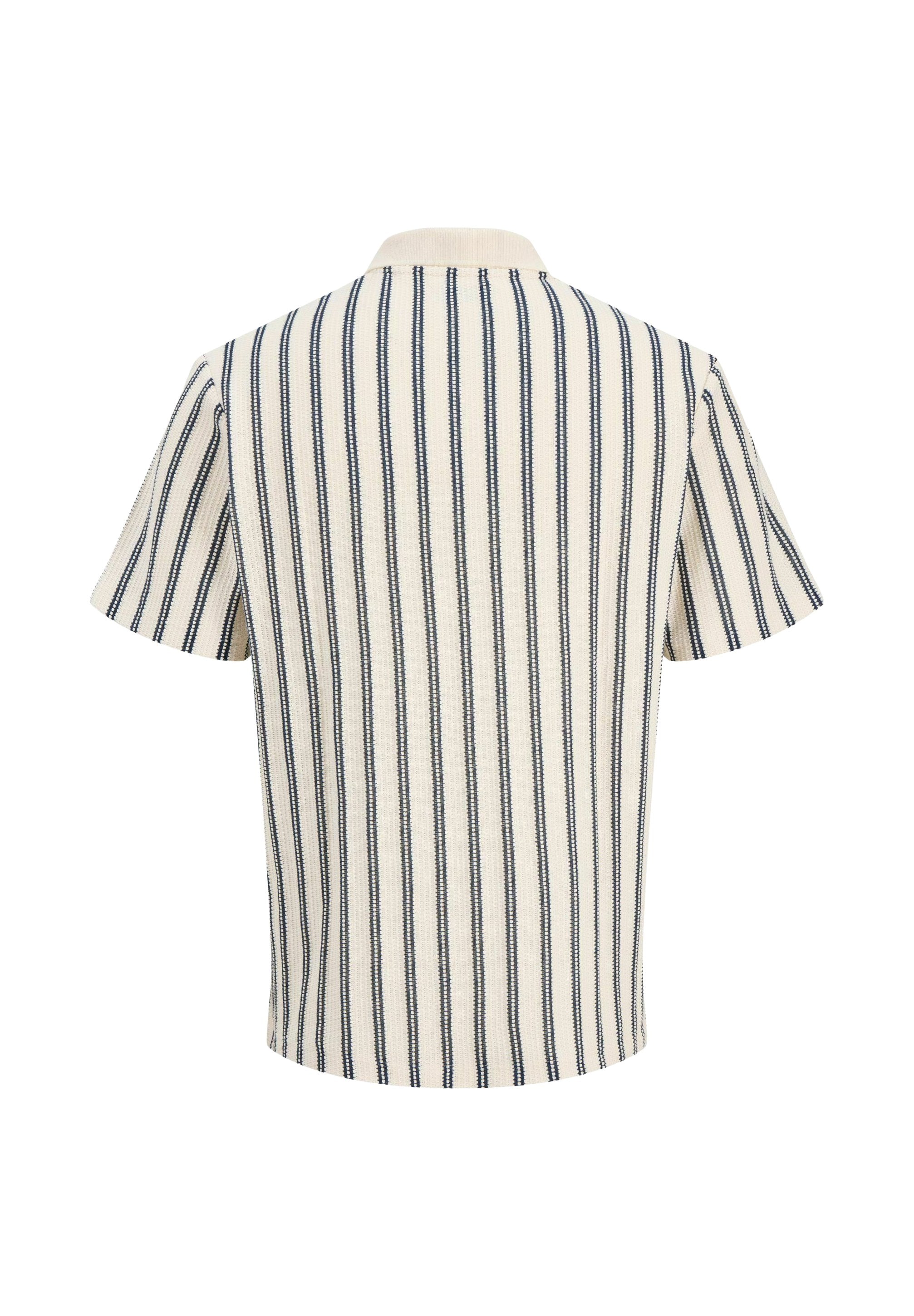Striped - Polo shirt - cloud dancer
