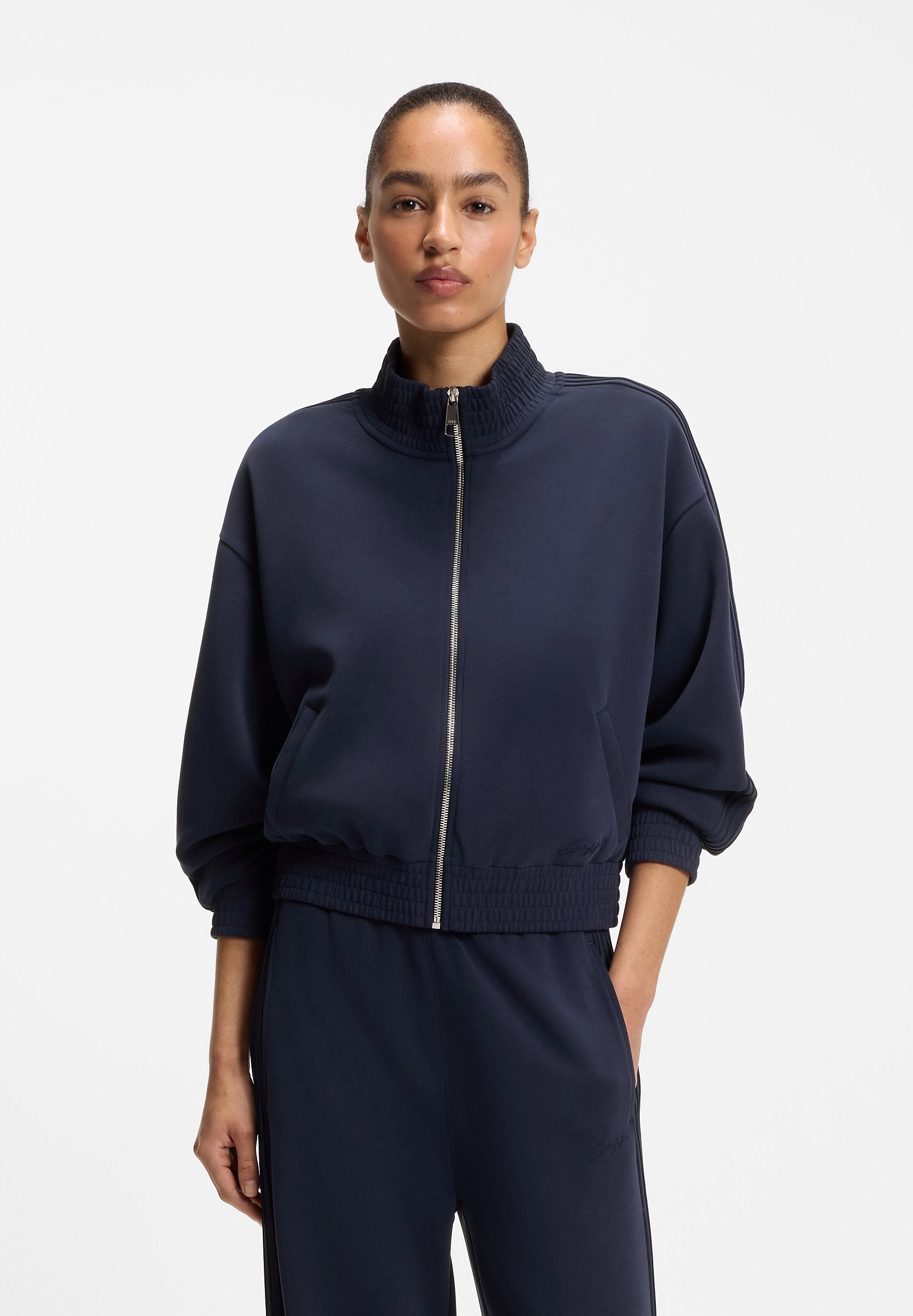 C_ECURTIS - Zip-up sweatshirt - dark blue